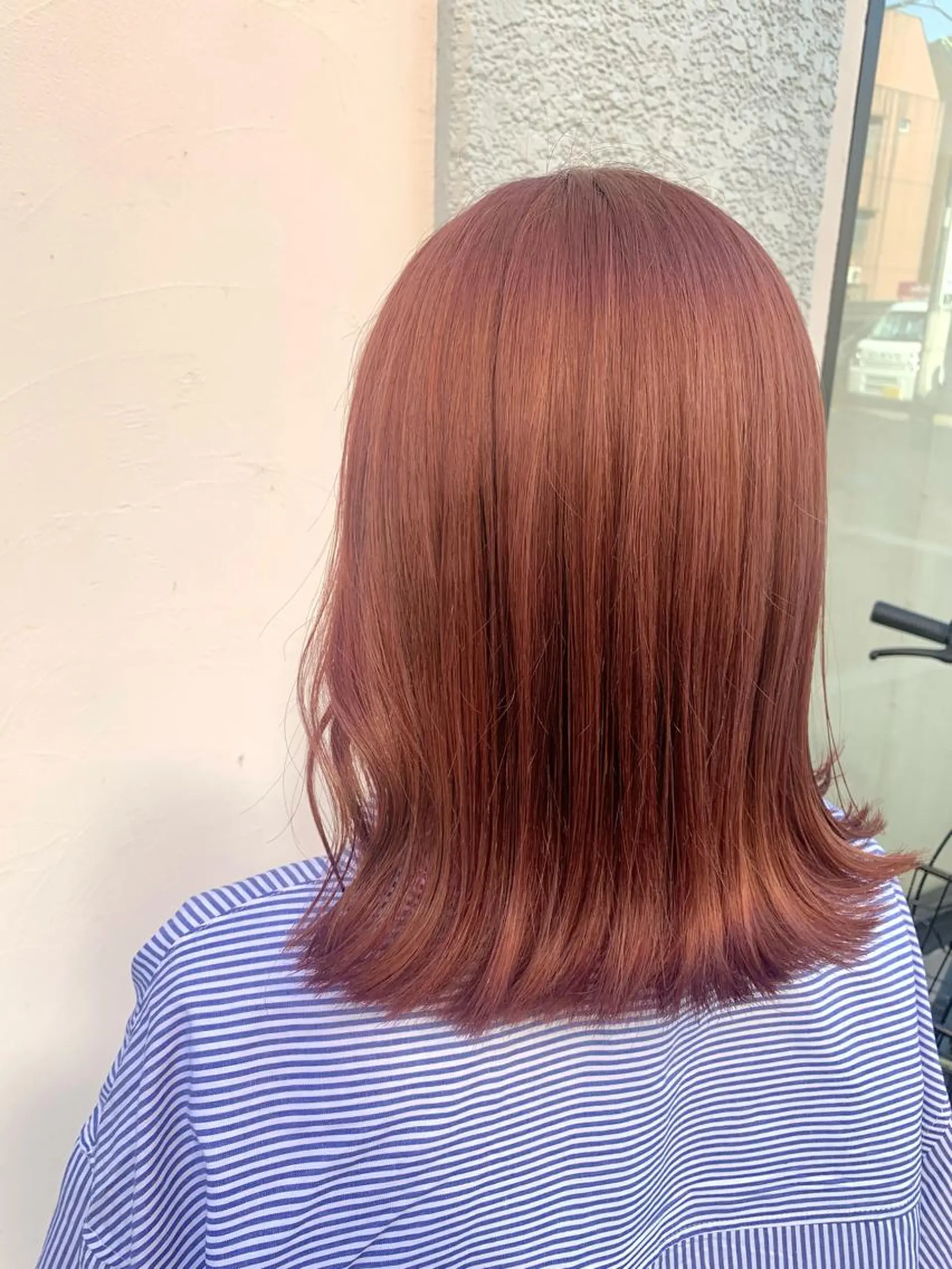 セミロング カラー ピンクカラー カット ヘアカラー ボブ/美髪矯正 /佐藤　奈巳のヘアスタイル