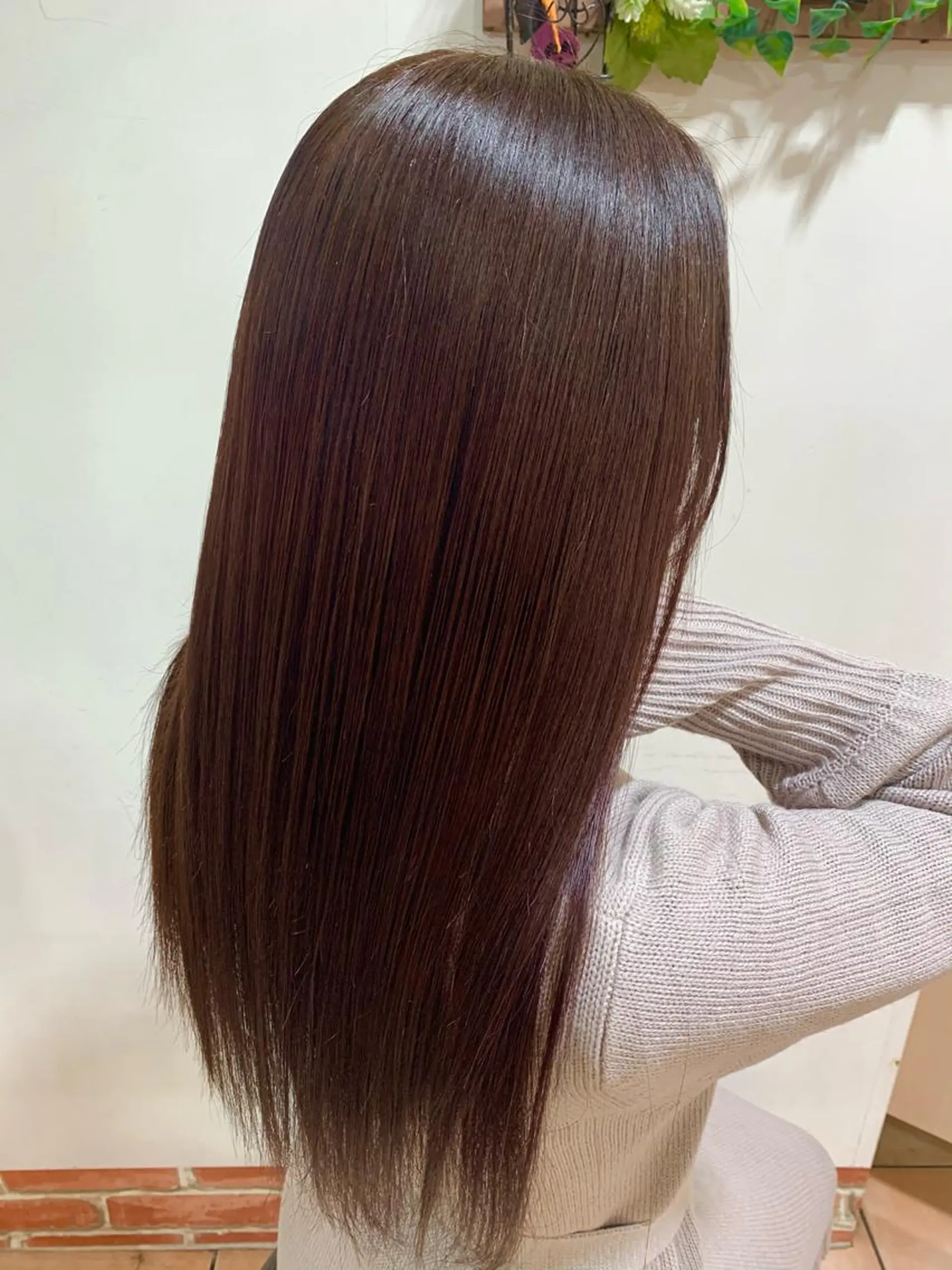 ミディアム カラー レッドカラー 髪質改善 mimiiy梅田 中崎町ハイトーンのヘアスタイル