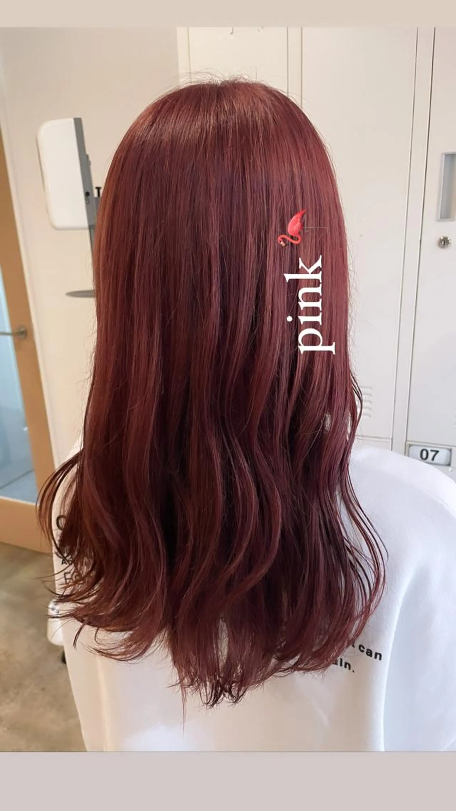 セミロング カラー ヘアアレンジ ブリーチ ブリーチなしカラー ピンクカラー REONA🪽✨薬院 レイヤーカット🫧のヘアスタイル
