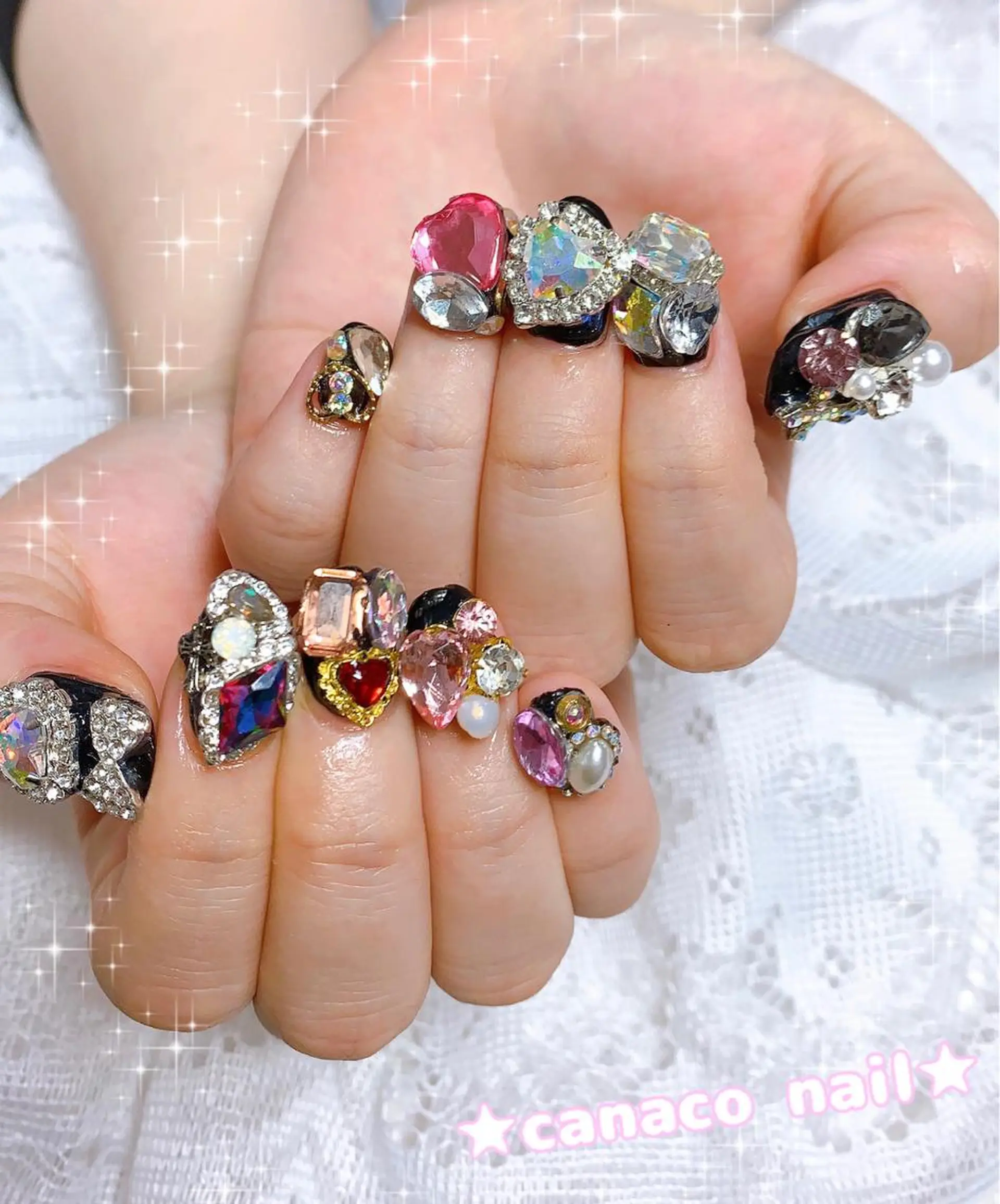 ネイル アートネイル キラキラネイル ハンドネイル ハンドケア ベテランネイル cnc  nailのネイルデザイン