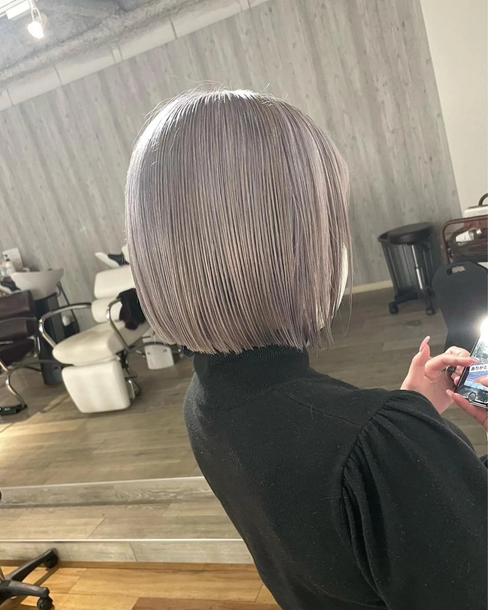 ショート カラー ラベンダーカラー ラベンダーグレー カット ヘアカラー Le/a谷町 野上幹太のヘアスタイル