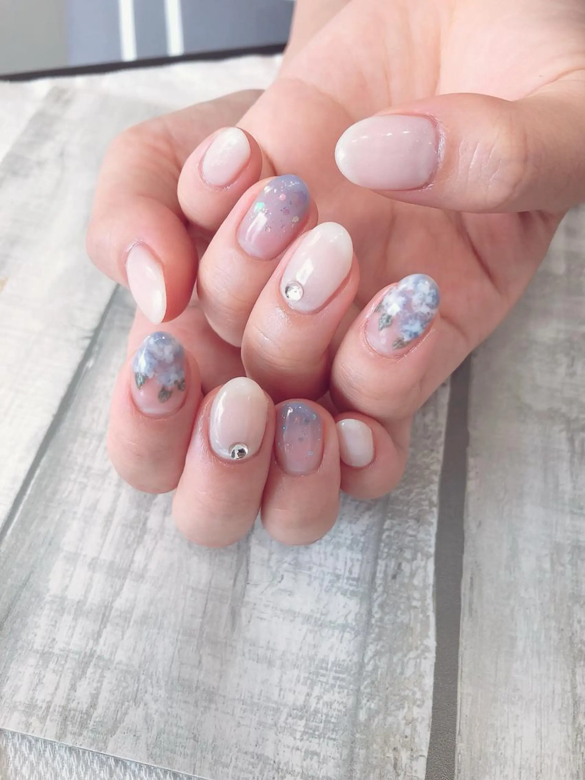 ネイル 北浦和 自爪育成ケアのネイルデザイン