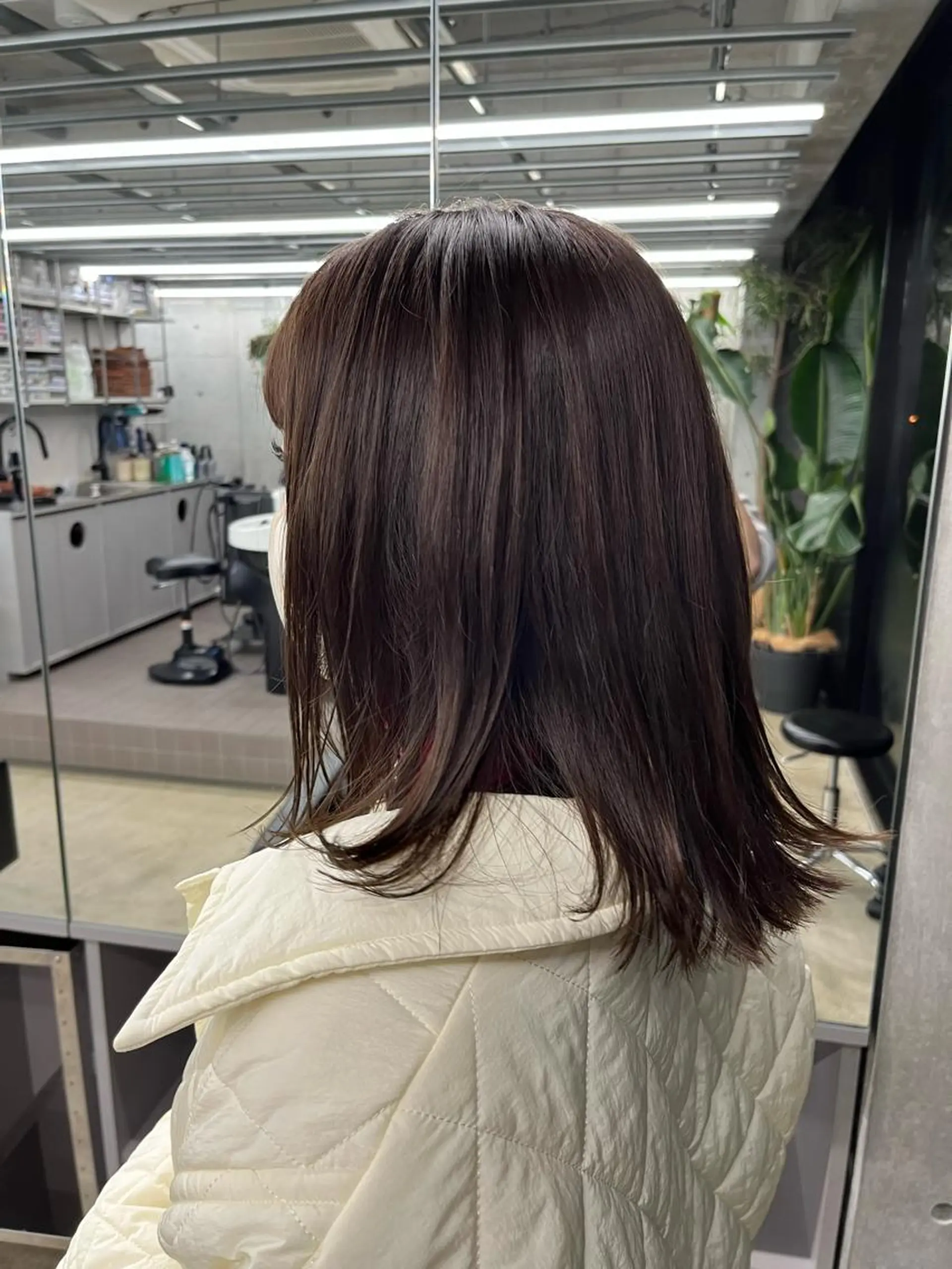 セミロング カラー カット ヘアカラー ダブルカラー/ ケアブリーチ/クニトのヘアスタイル