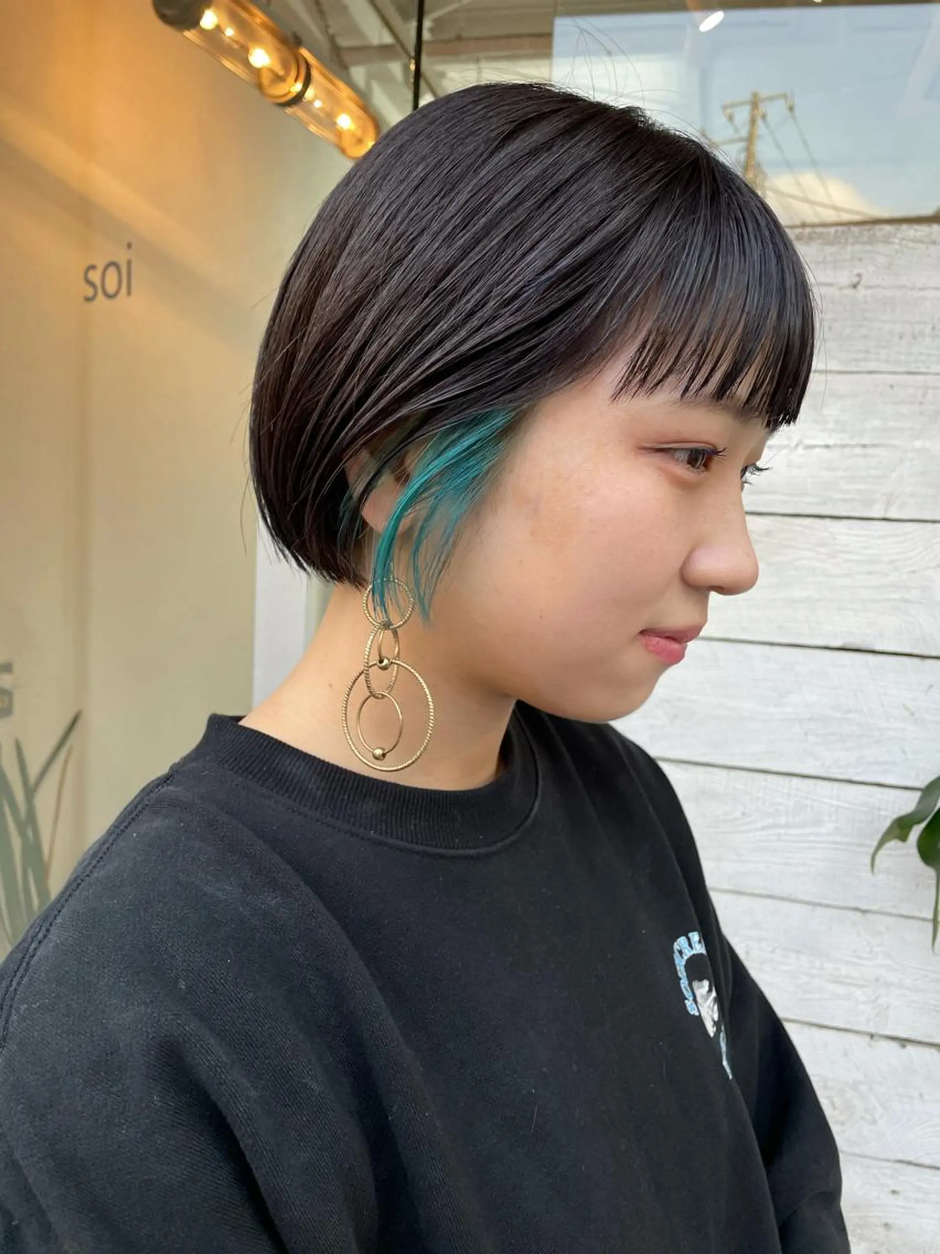 ショート カラー ブルーカラー カット ヘアカラー トリートメント パーマ/透明感カラー /ボブ/吉田一生のヘアスタイル