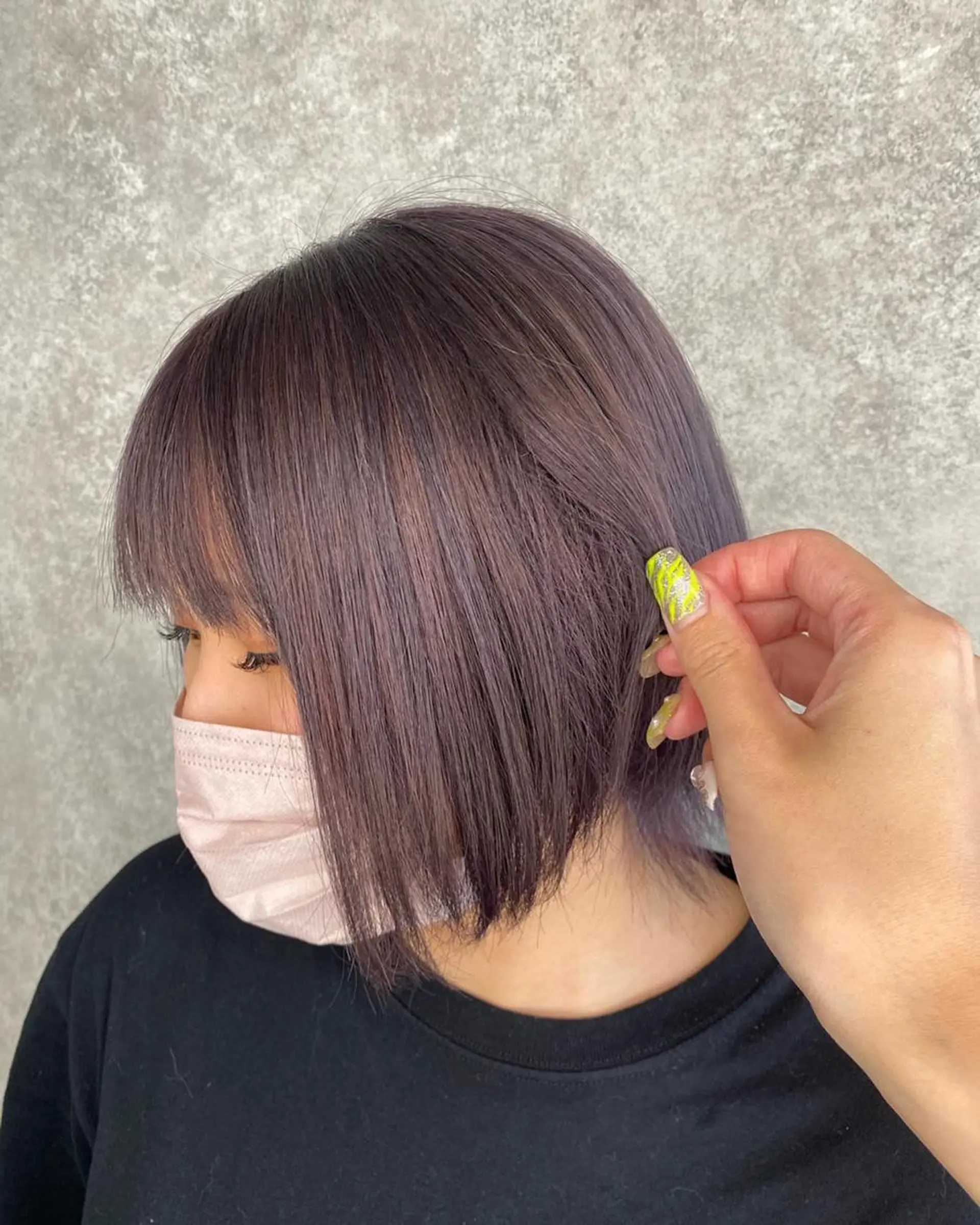 ロング カラー アッシュ ベージュカラー グレージュ ラベンダーカラー ラベンダーグレージュ UNDER vr 【アンダーバー】のヘアスタイル