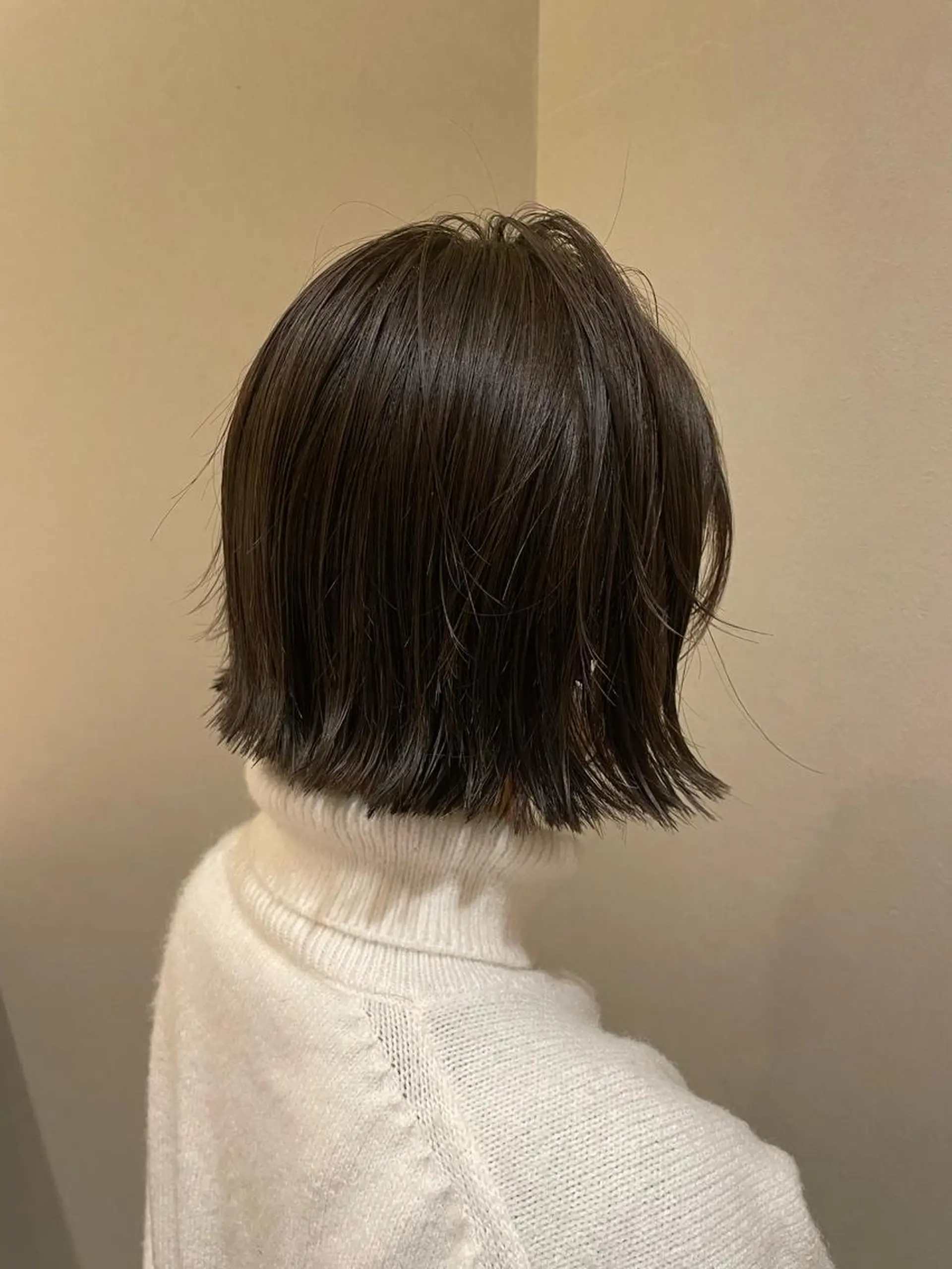 ミディアム 切りっぱなしボブ ボブ カット トリートメント Letters〜letters hair design〜所属・ショート✨顔まわり マツモト　ショウゴのヘアスタイル