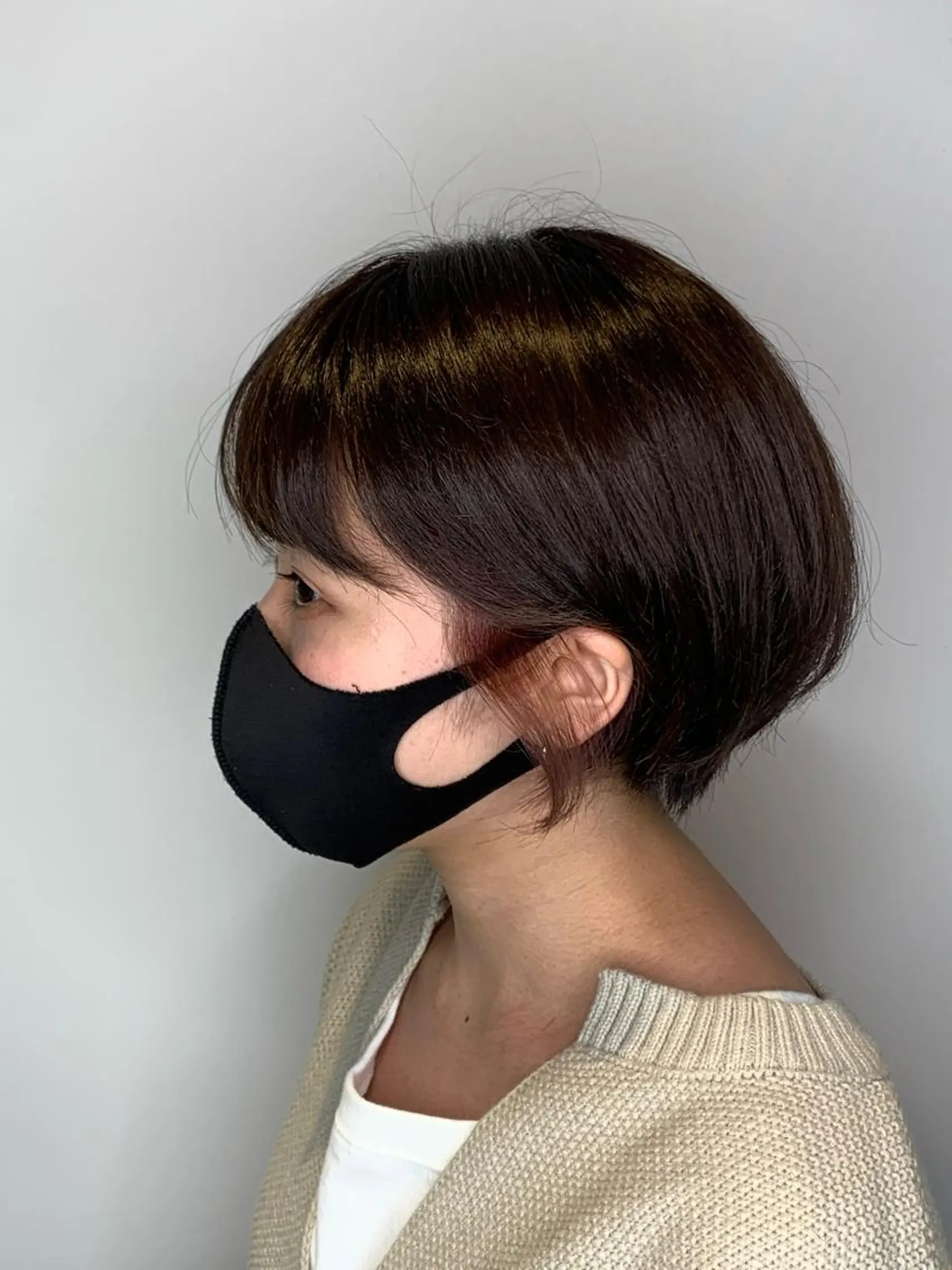 ショート カラー イヤリングカラー ピンクカラー トクシ ーのヘアスタイル