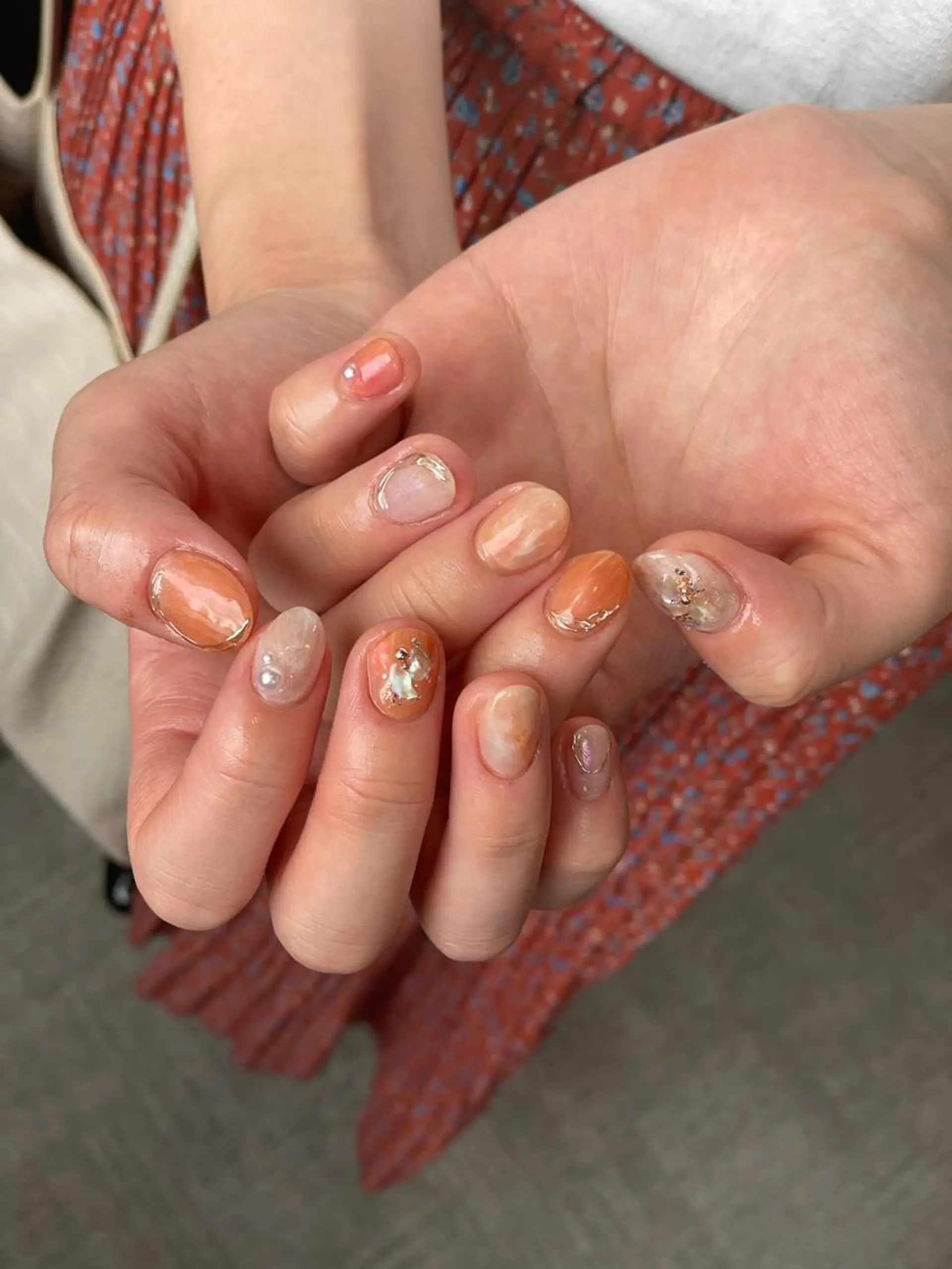 ロング カラー ヘアアレンジ キッズ ネイル マツエク・マツパ 福田 加奈のネイルデザイン