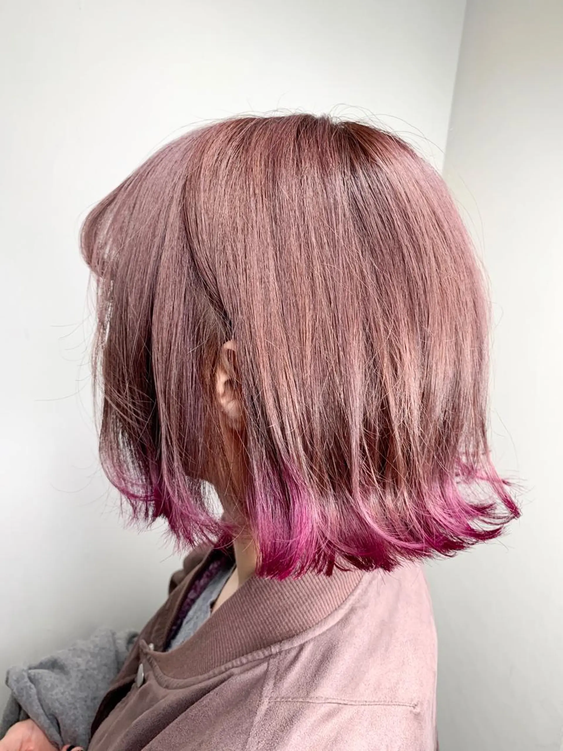 ショート カラー ベージュカラー ピンクカラー ピンクベージュ 🌈 DAIKI 🌈のヘアスタイル