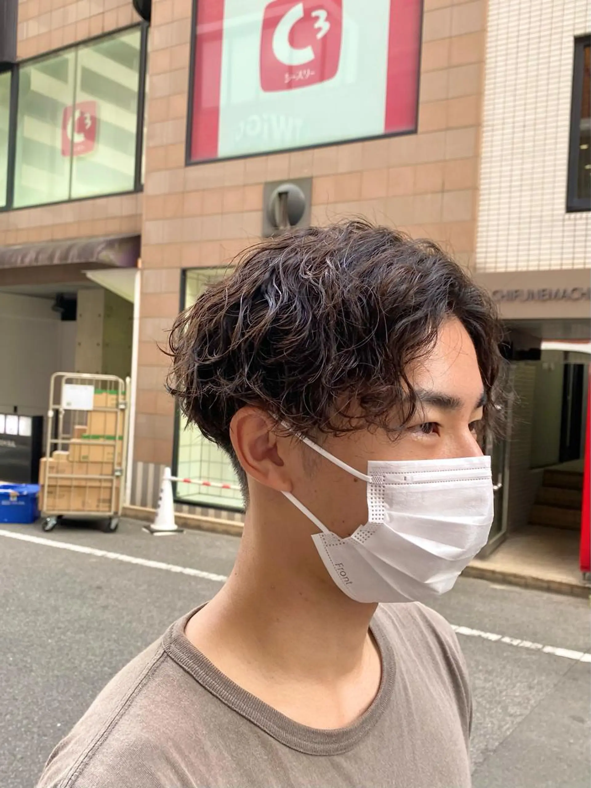 パーマ メンズ 栗田 大輝のヘアスタイル