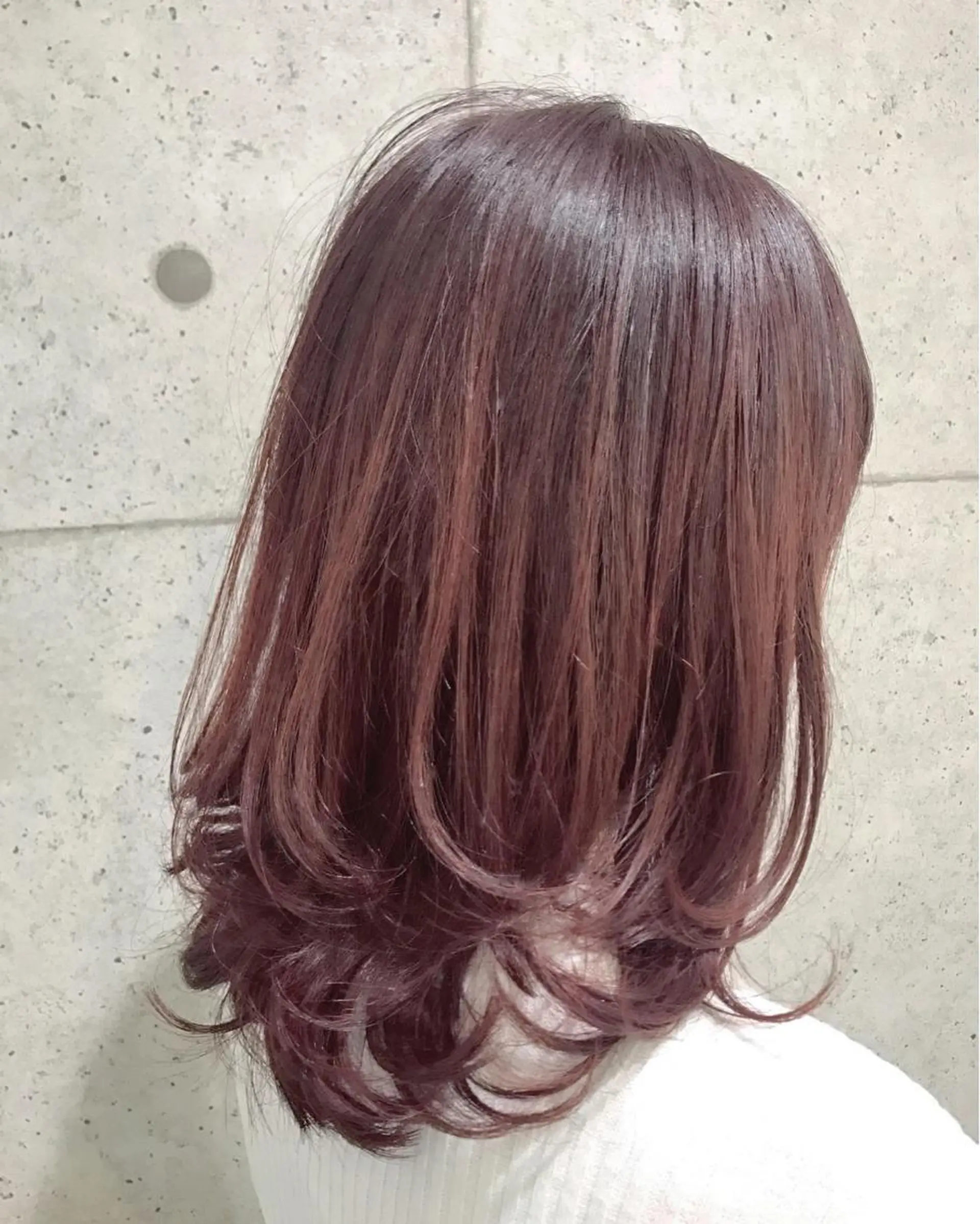 ミディアム カラー ヘアアレンジ レッドカラー BANK'S hair所属・縮毛矯正 髪質改善寺坂雄飛💐のヘアスタイル