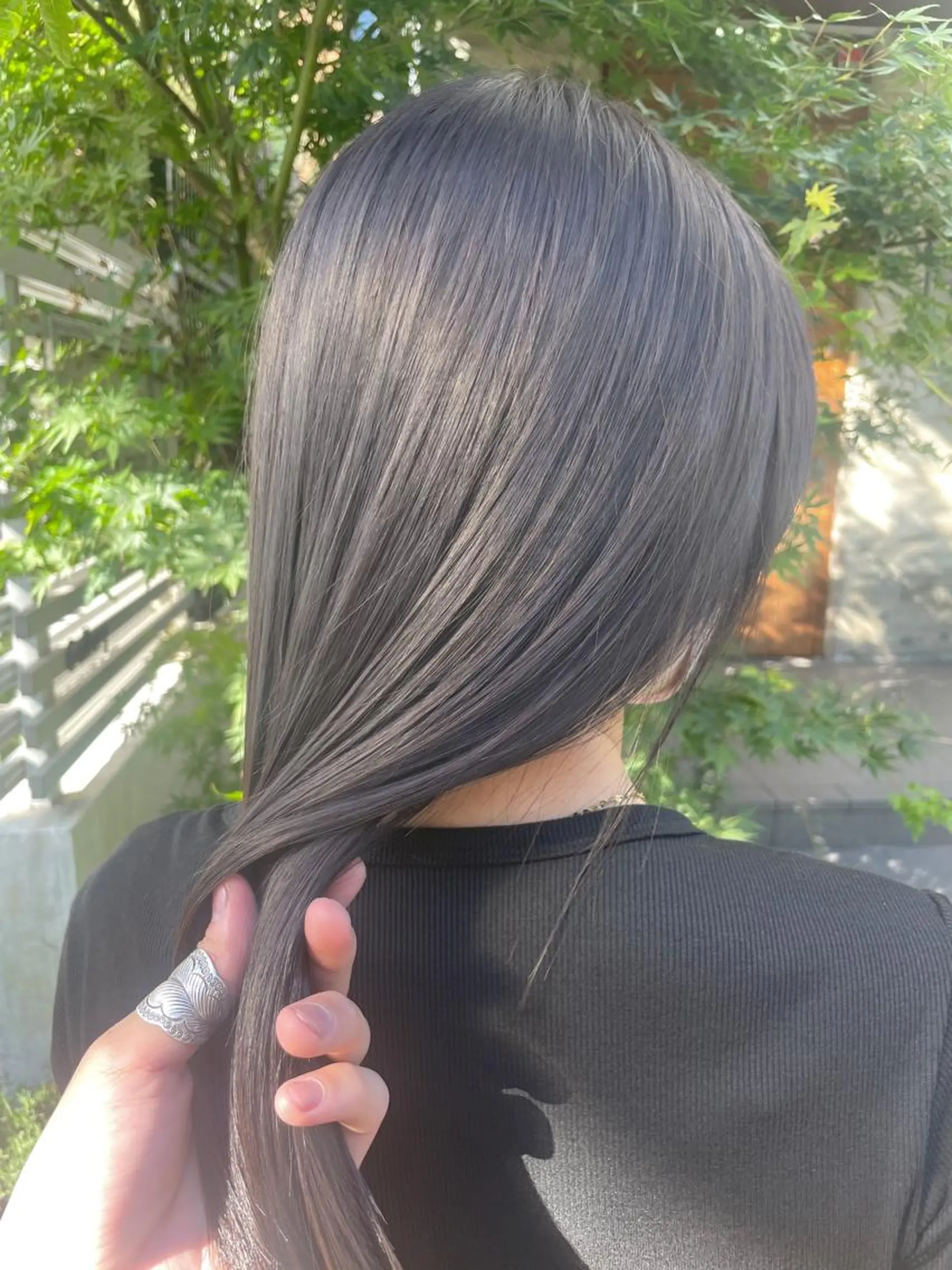 ロング カラー 顔周りカット 【オノザワリョウ】のヘアスタイル