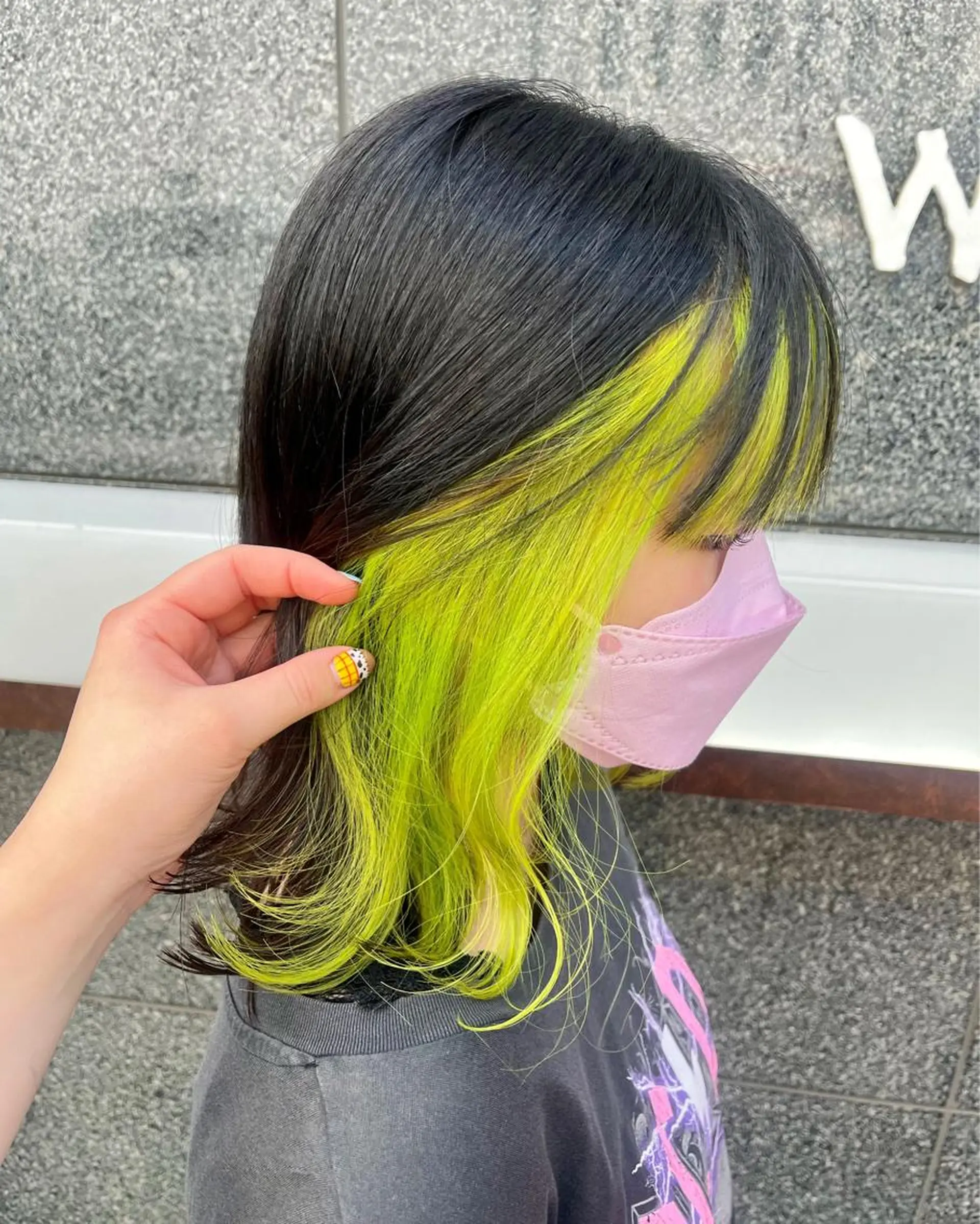 ミディアム カラー インナーカラー ヘアカラー トリートメント ヘアセット 韓国/インナーカラー 🍑YUI🍑のヘアスタイル