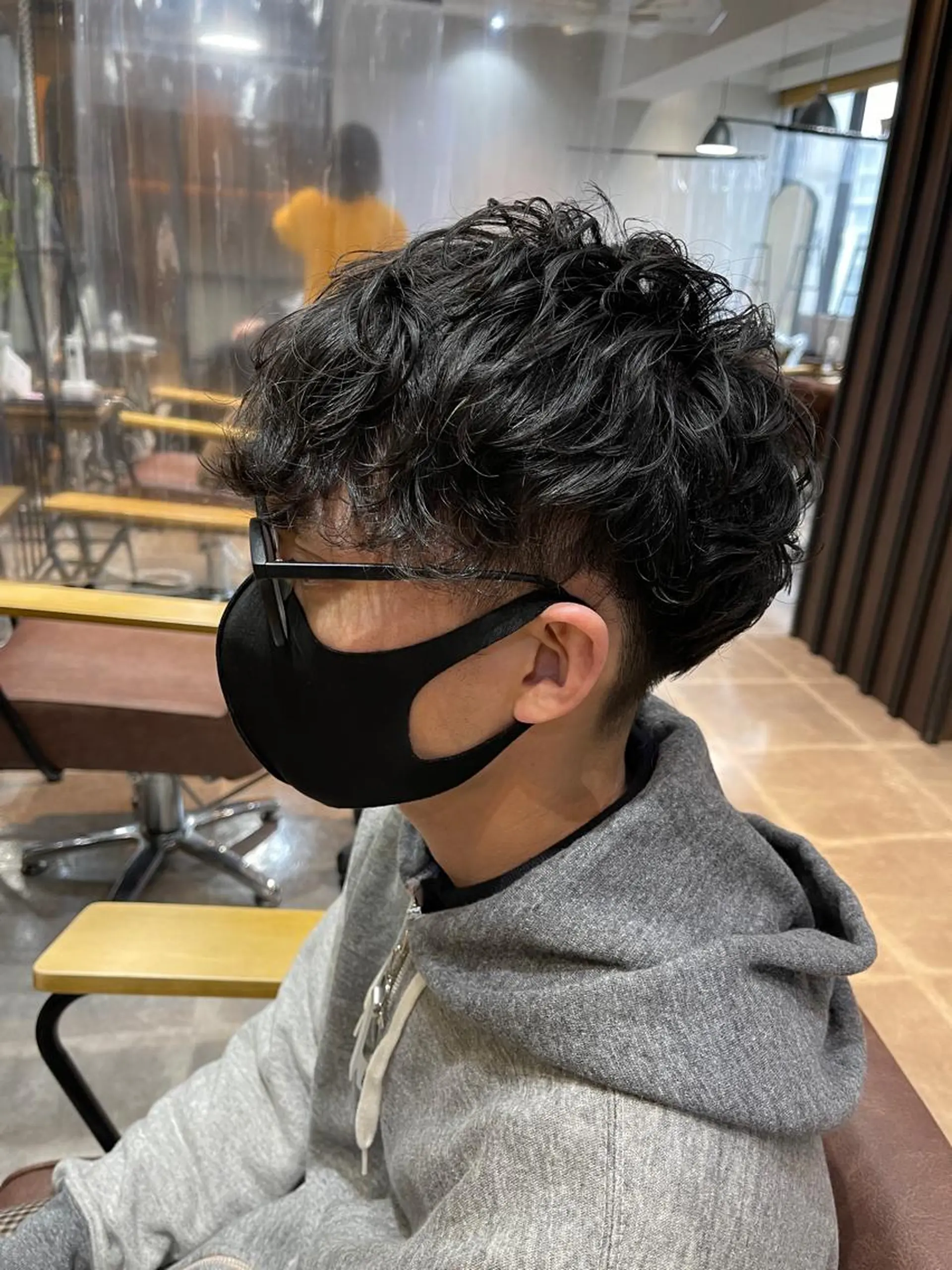 ショート パーマ メンズ マッシュ メンズパーマ ショートヘア カット パーマ 髪質改善/ストレート /半個室/大岡輝己のヘアスタイル