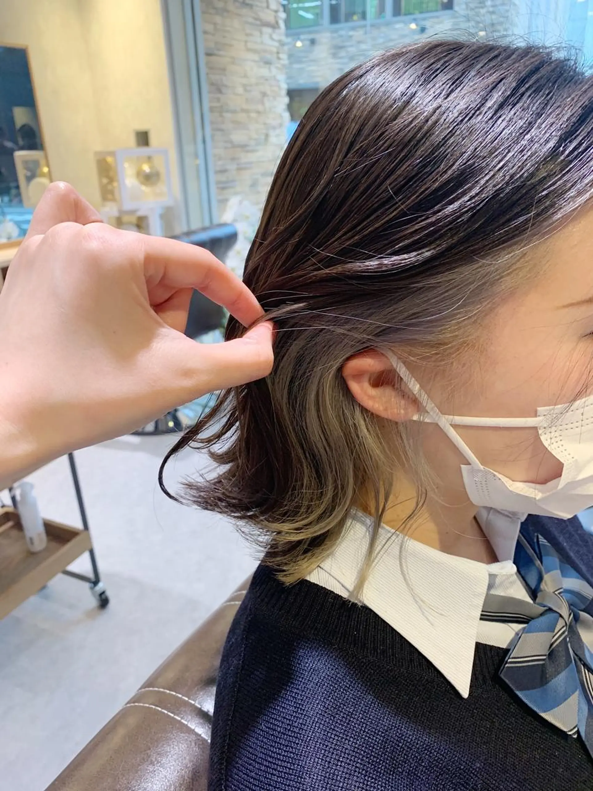 ショート カラー ブリーチ カット ヘアカラー Honami カラー診断/髪質改善のヘアスタイル