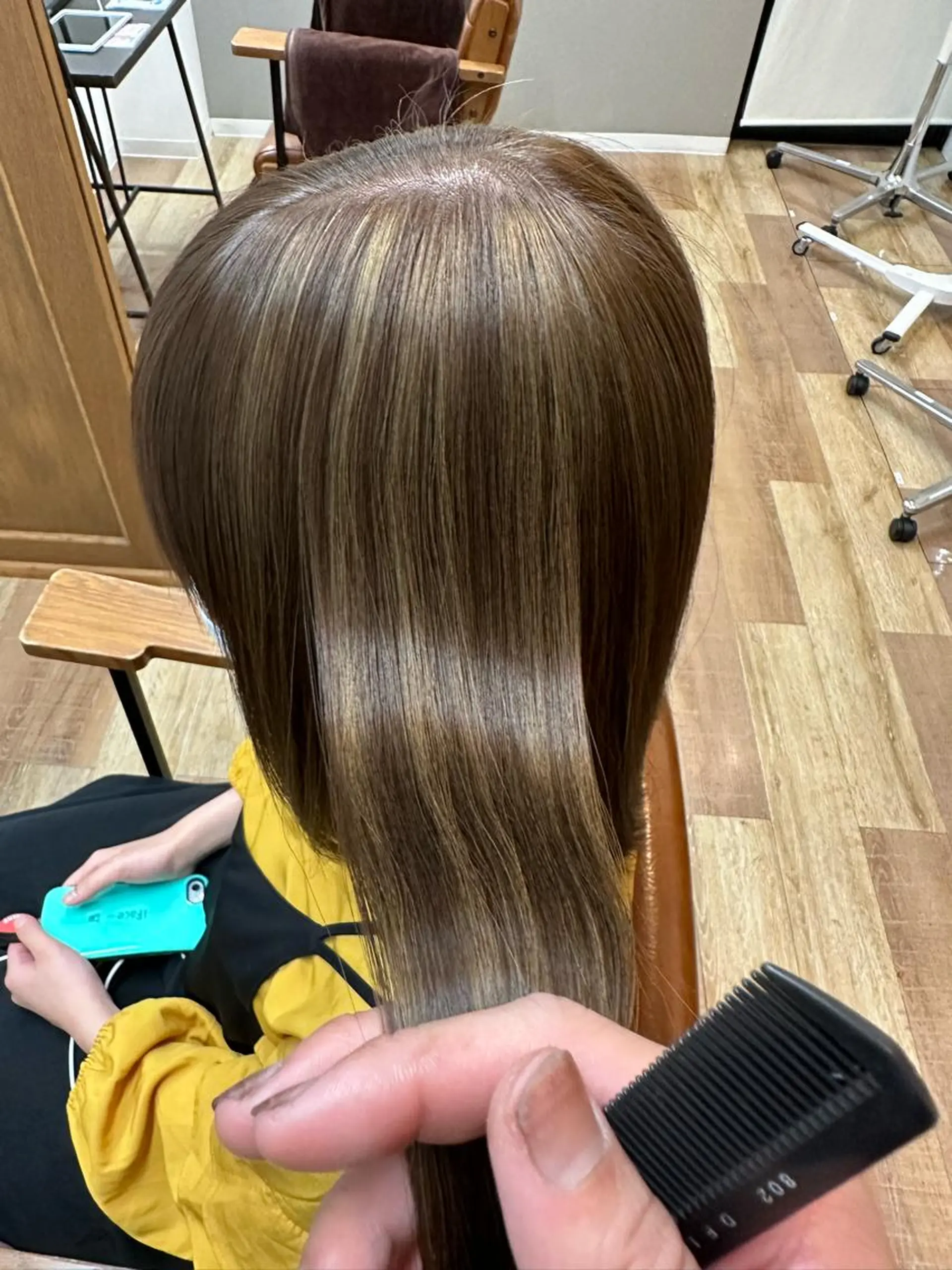 ミディアム カラー ベージュカラー ハイライトカラー ハイライト 透明感カラー/韓国風 /髪質改善/ゴトウのヘアスタイル