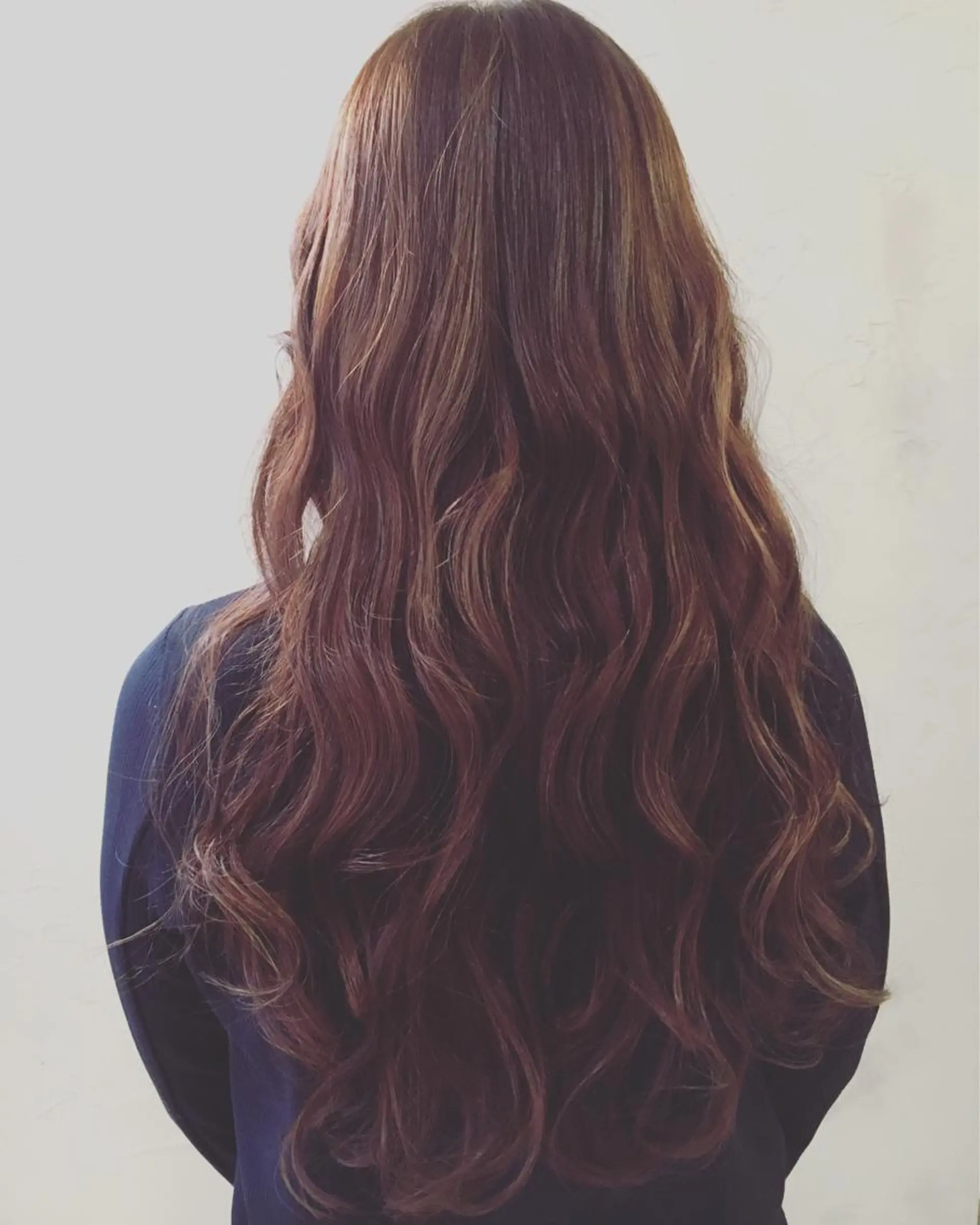 ロング カラー レッドカラー LoRE hair 四条河原町　西尾友里のヘアスタイル