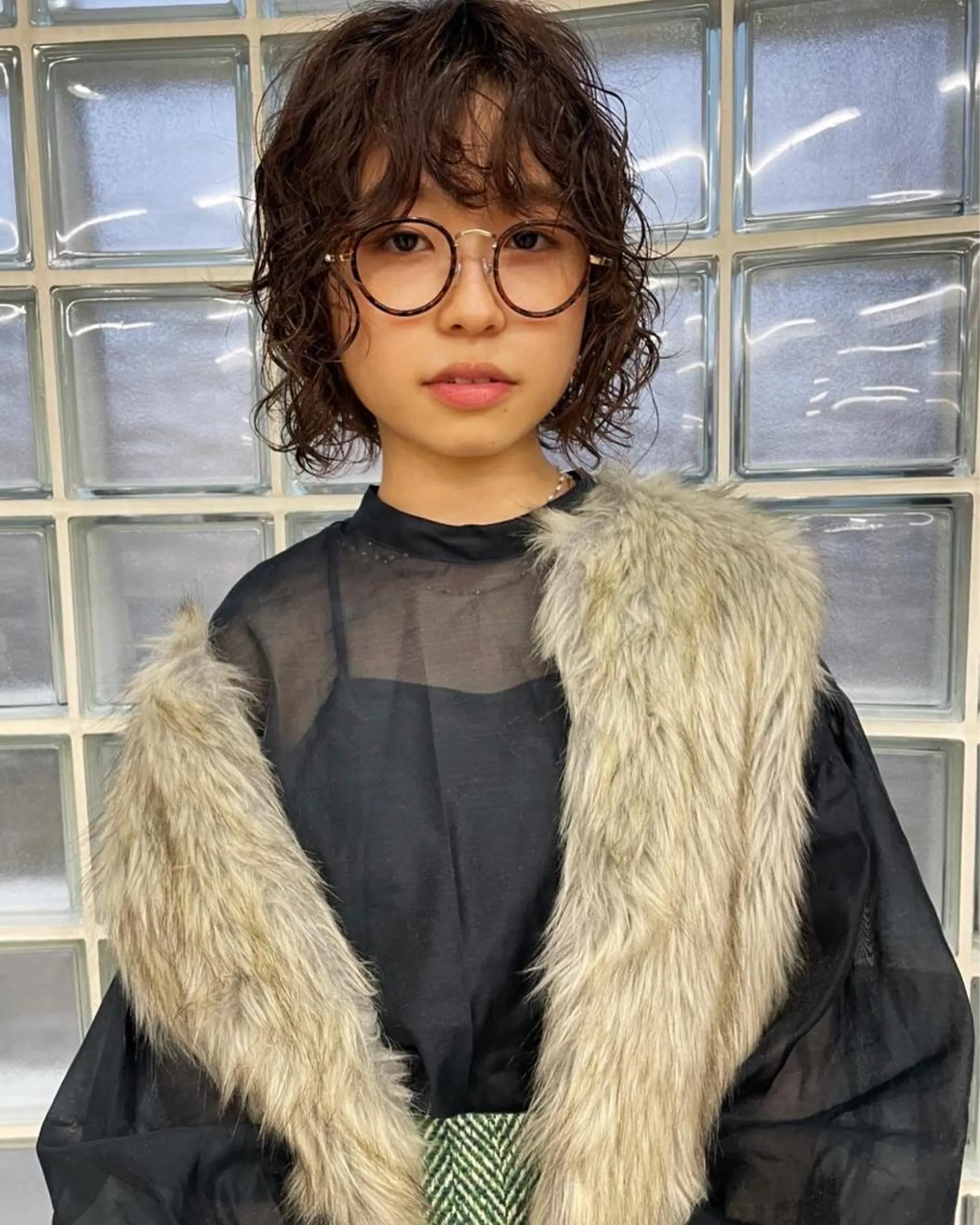 ショート パーマ カット パーマ KOKI/ ボブ/ パーマ/透明感カラーのヘアスタイル