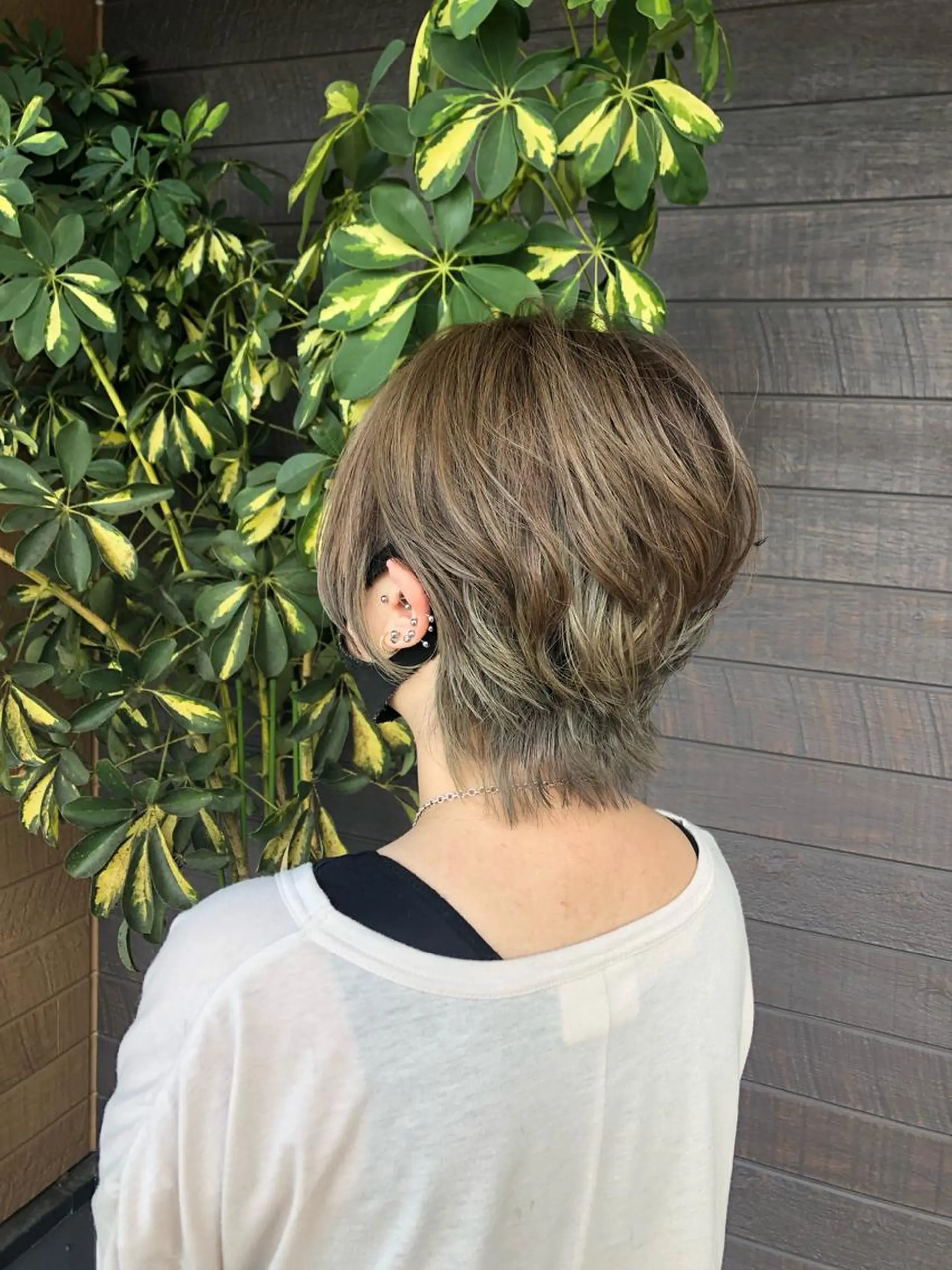 ミディアム 太白区/白髪ぼかし ハイライト/千葉達人のヘアスタイル