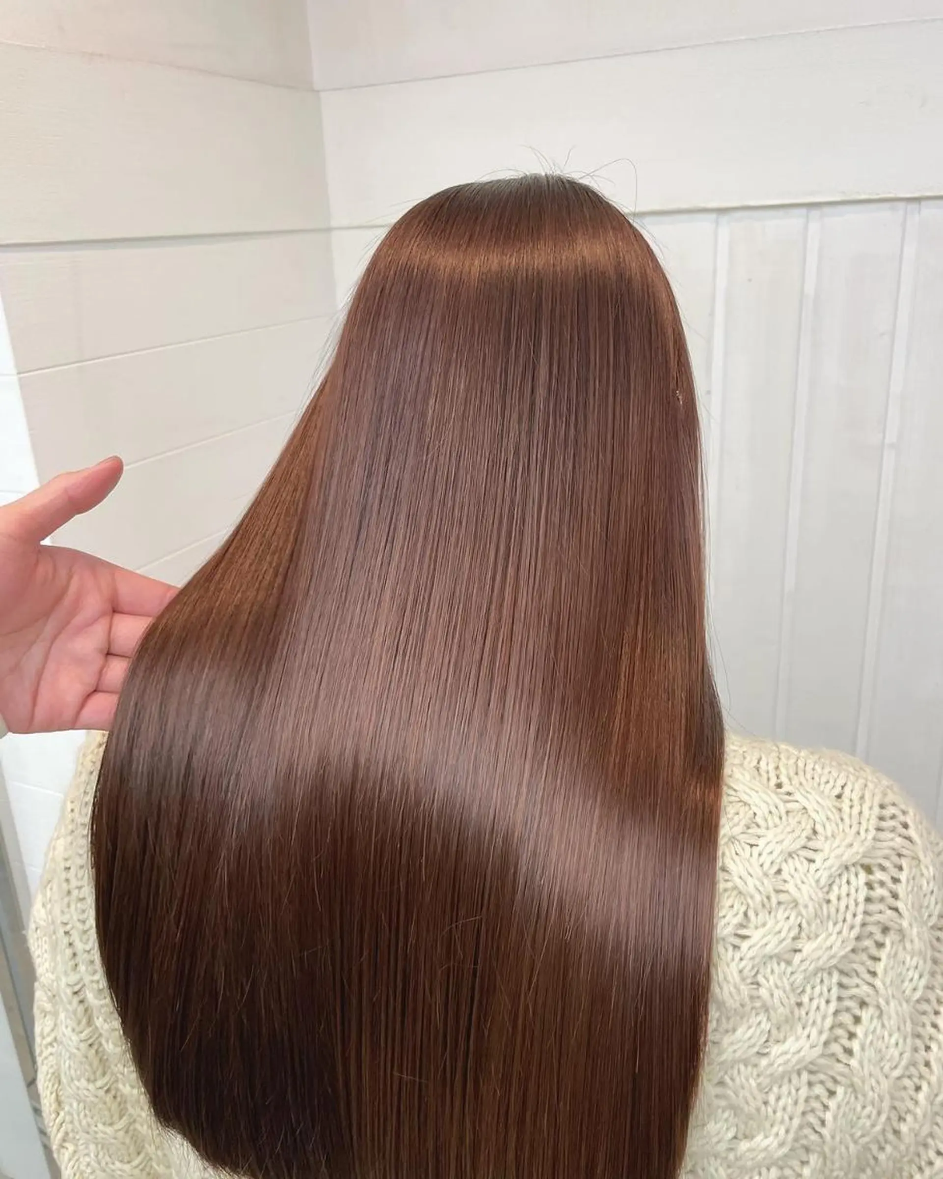 ロング カラー パーマ カット ヘアカラー トリートメント N° +aero 横浜のヘアスタイル