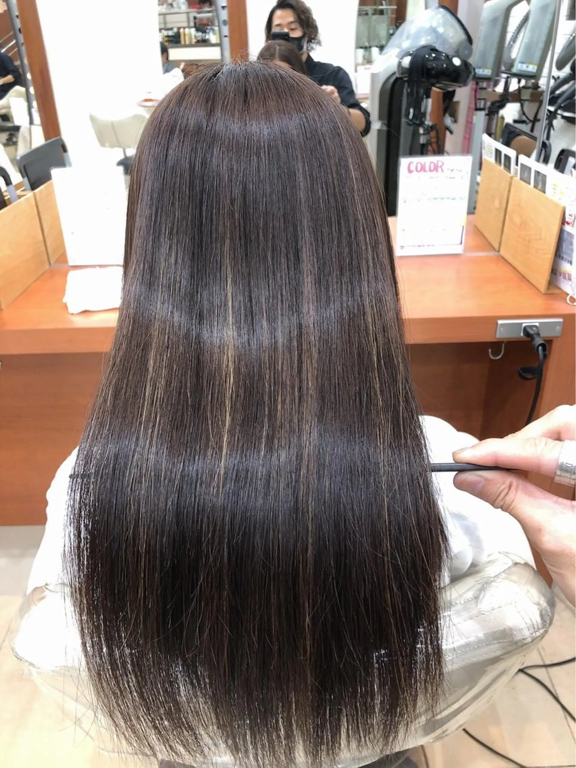 ロング 髪質改善 縮毛矯正 トリートメント 酸熱トリートメント コテ巻き風パーマ/ 髪質改善/河島恭平のヘアスタイル