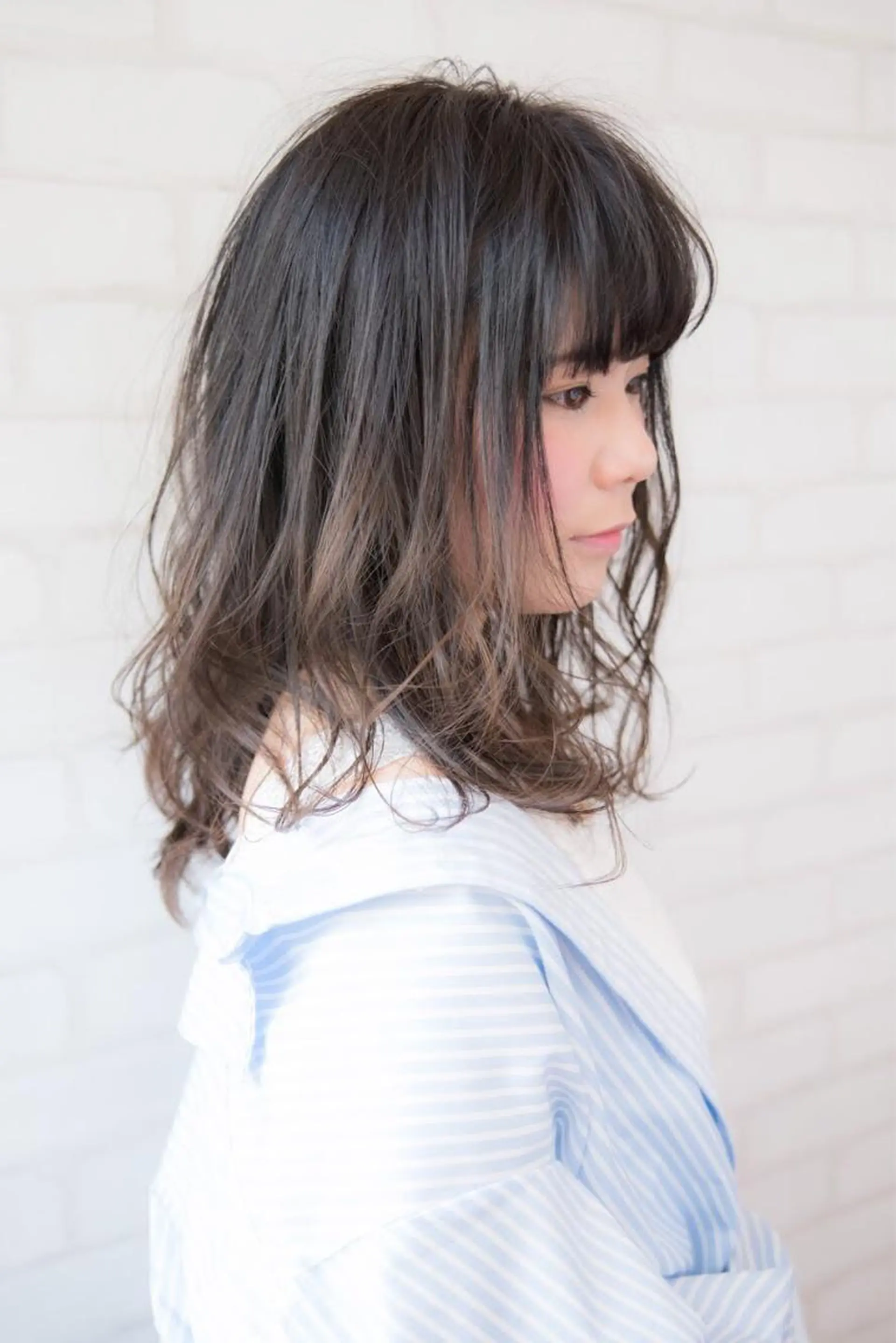 ミディアム カット ヘアカラー トリートメント 高橋 一矢のヘアスタイル