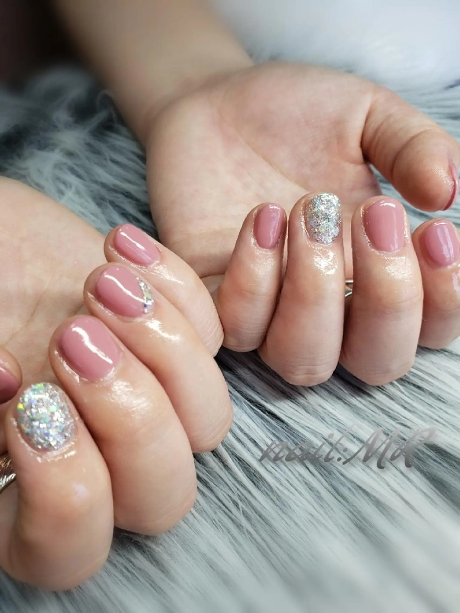 ネイル ワンカラーネイル ストーンネイル Nail salon Coco【溝の口駅】のネイルデザイン