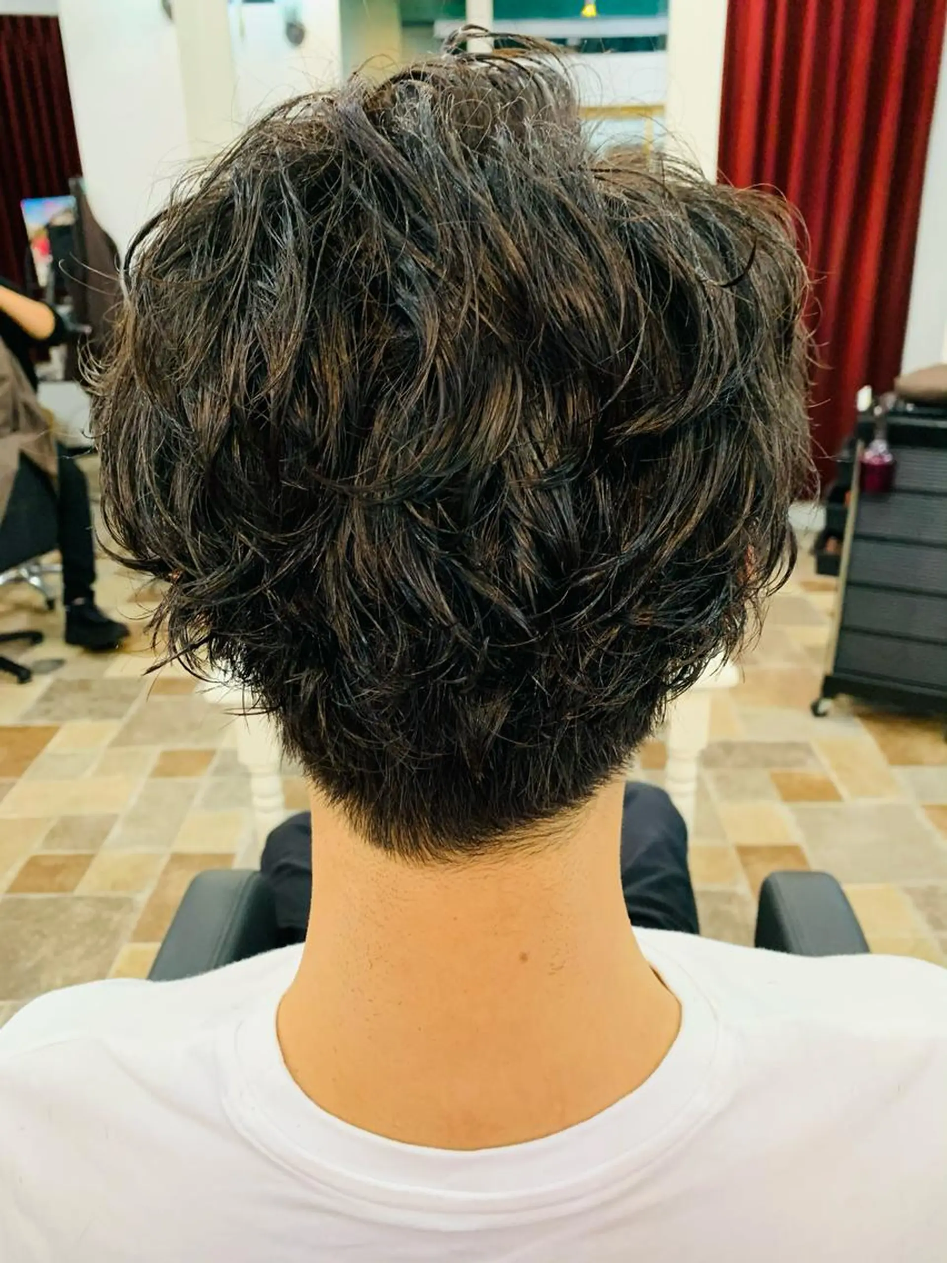 ショート パーマ メンズ メンズパーマ おおたかの森/透 明感/小林のヘアスタイル