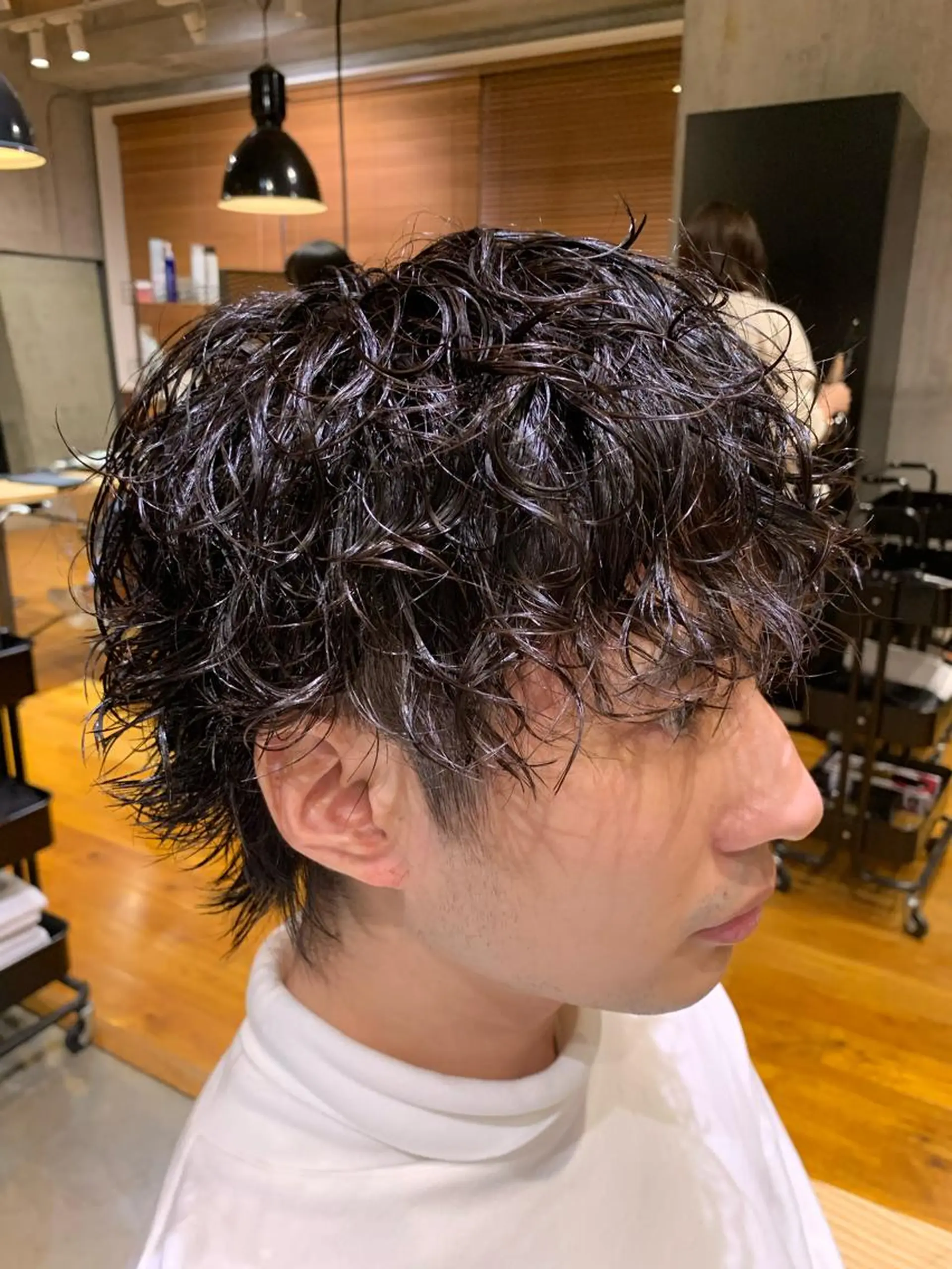 パーマ メンズ 朝ラクパーマ 透明感カラー横山大樹のヘアスタイル