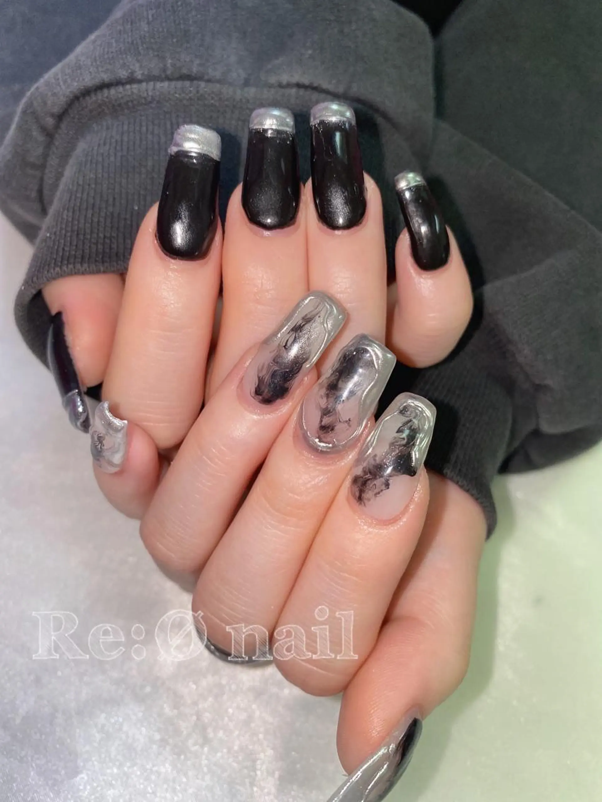 ネイル ハンドネイル Re:Ø nail 🩵TSUJIのネイルデザイン