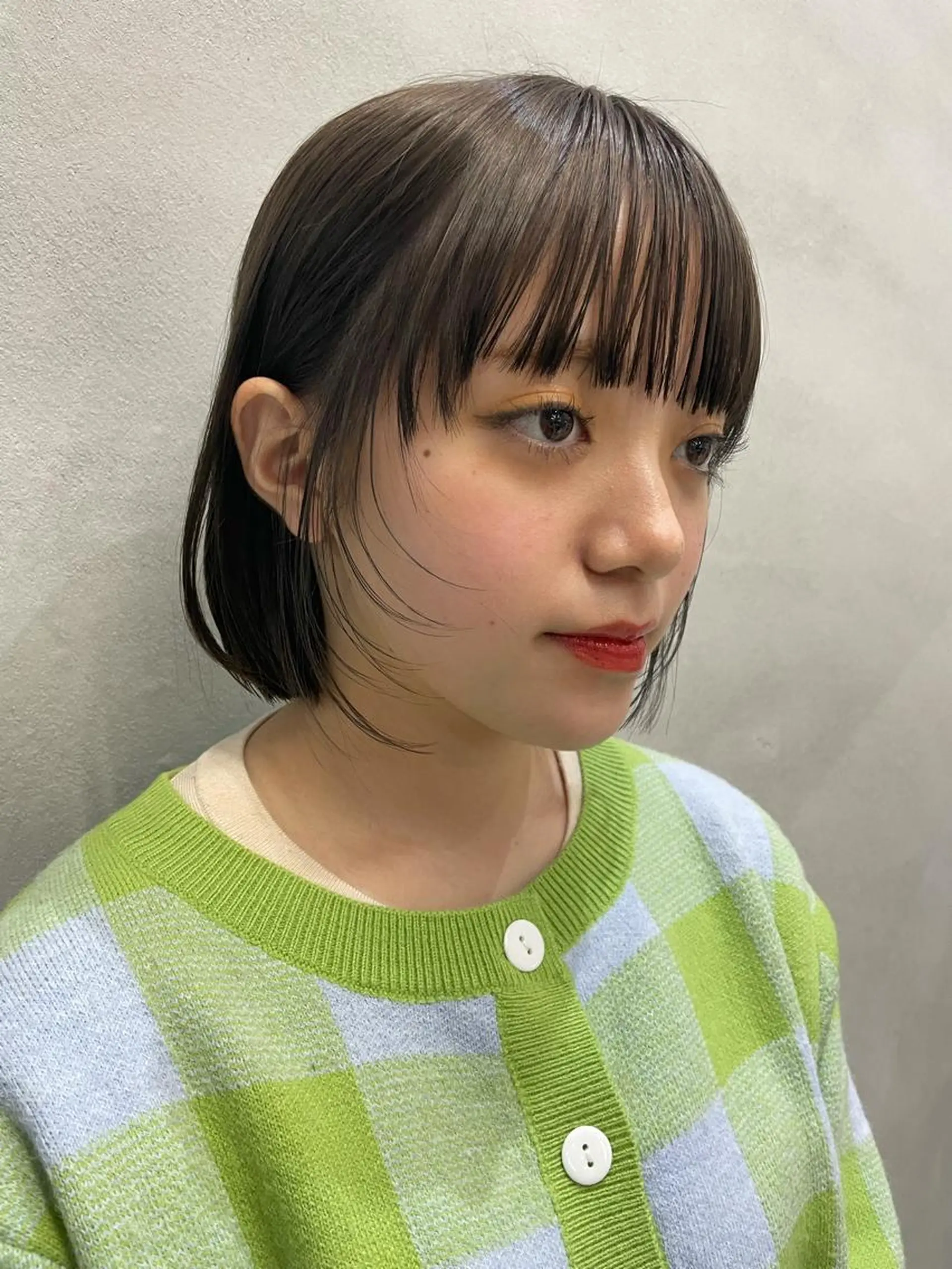 ショート カラー ヘアアレンジ ボブ 顔周りカット レイヤーカット fuka モデル募集のヘアスタイル