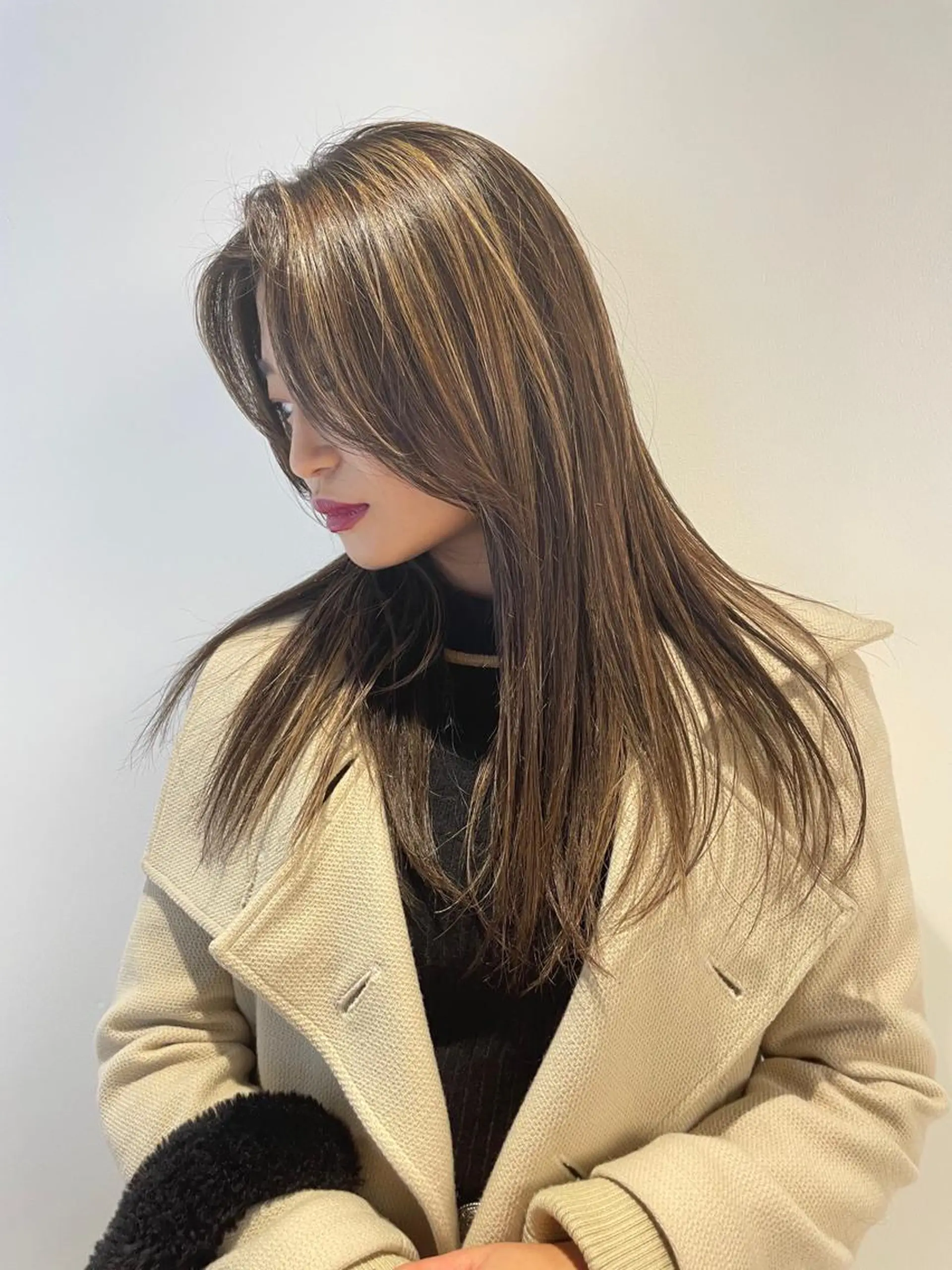 セミロング カラー 髪質改善 トリートメント risa 。のヘアスタイル