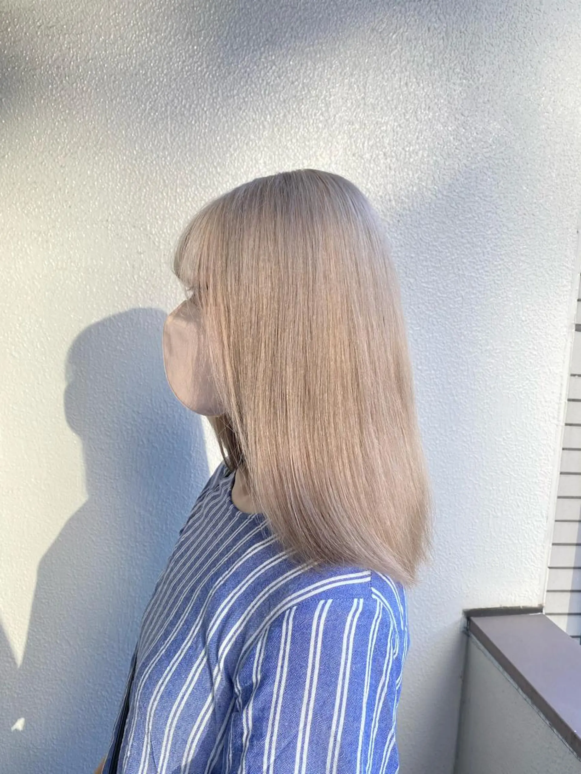 セミロング カラー エフェクトブリーチ 🌟前澤啓太朗のヘアスタイル