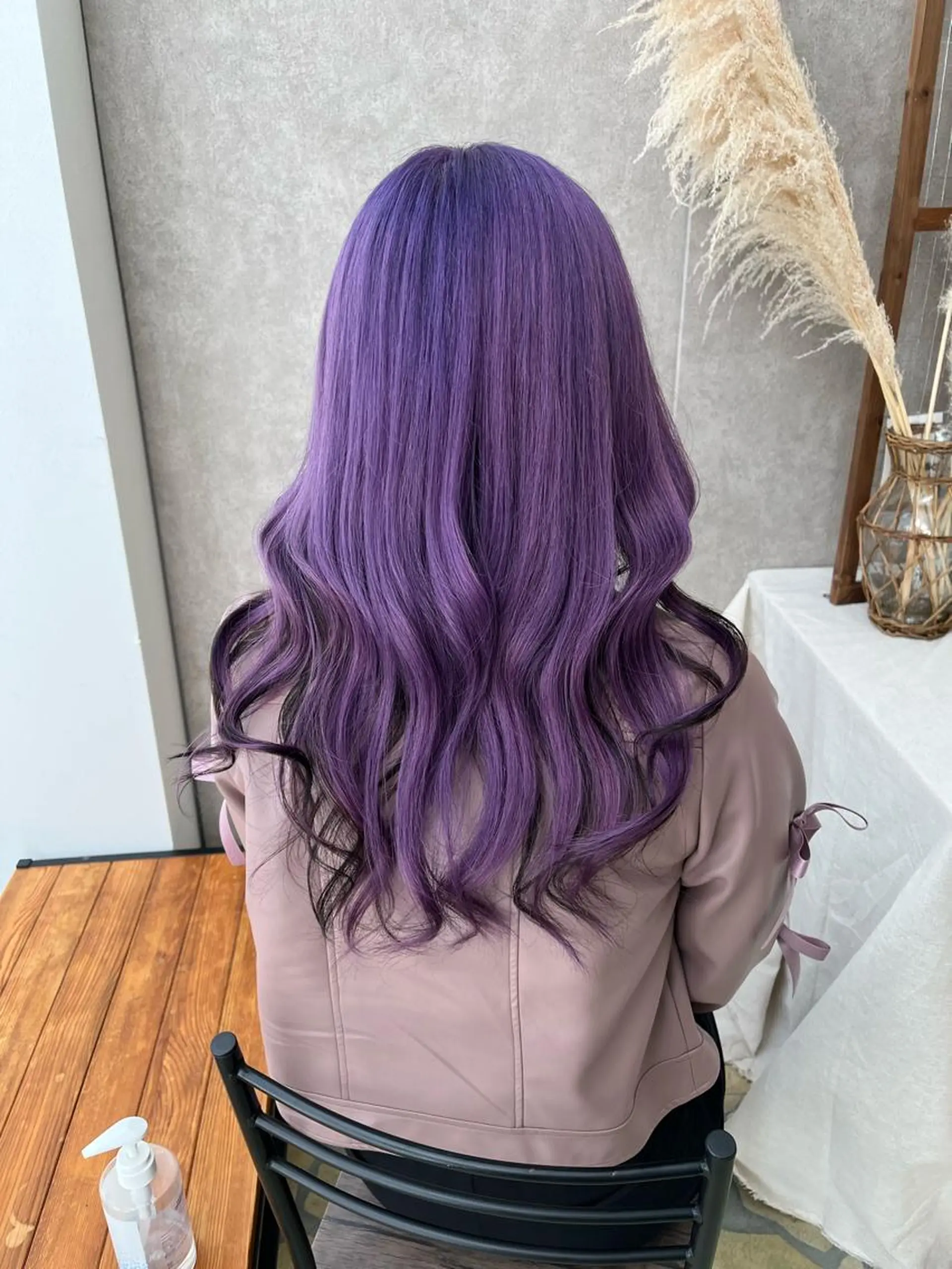 ロング パープルカラー ヘアカラー トリートメント エクステ・髪質改善・ ブリーチ・吉田大介のヘアスタイル