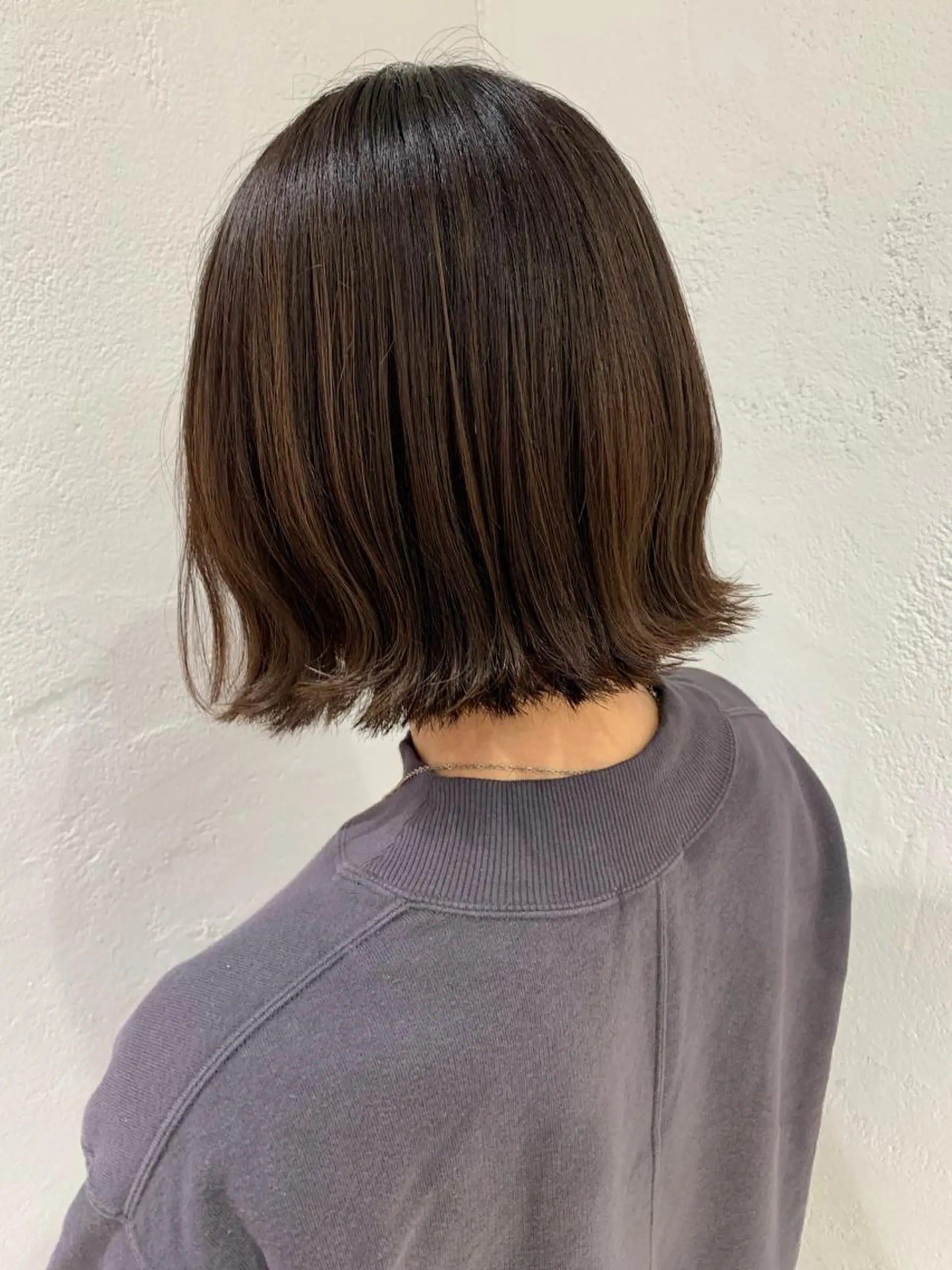 ミディアム 切りっぱなしボブ ボブ 🫧透明感カラー/ ボブ/小笠原汐海🪽のヘアスタイル