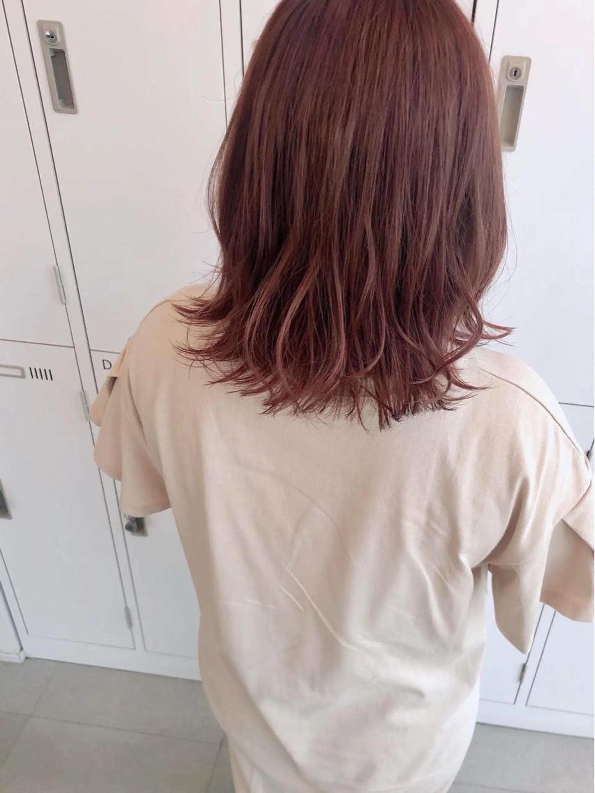 ミディアム カラー ピンクカラー Saori / さおりのヘアスタイル