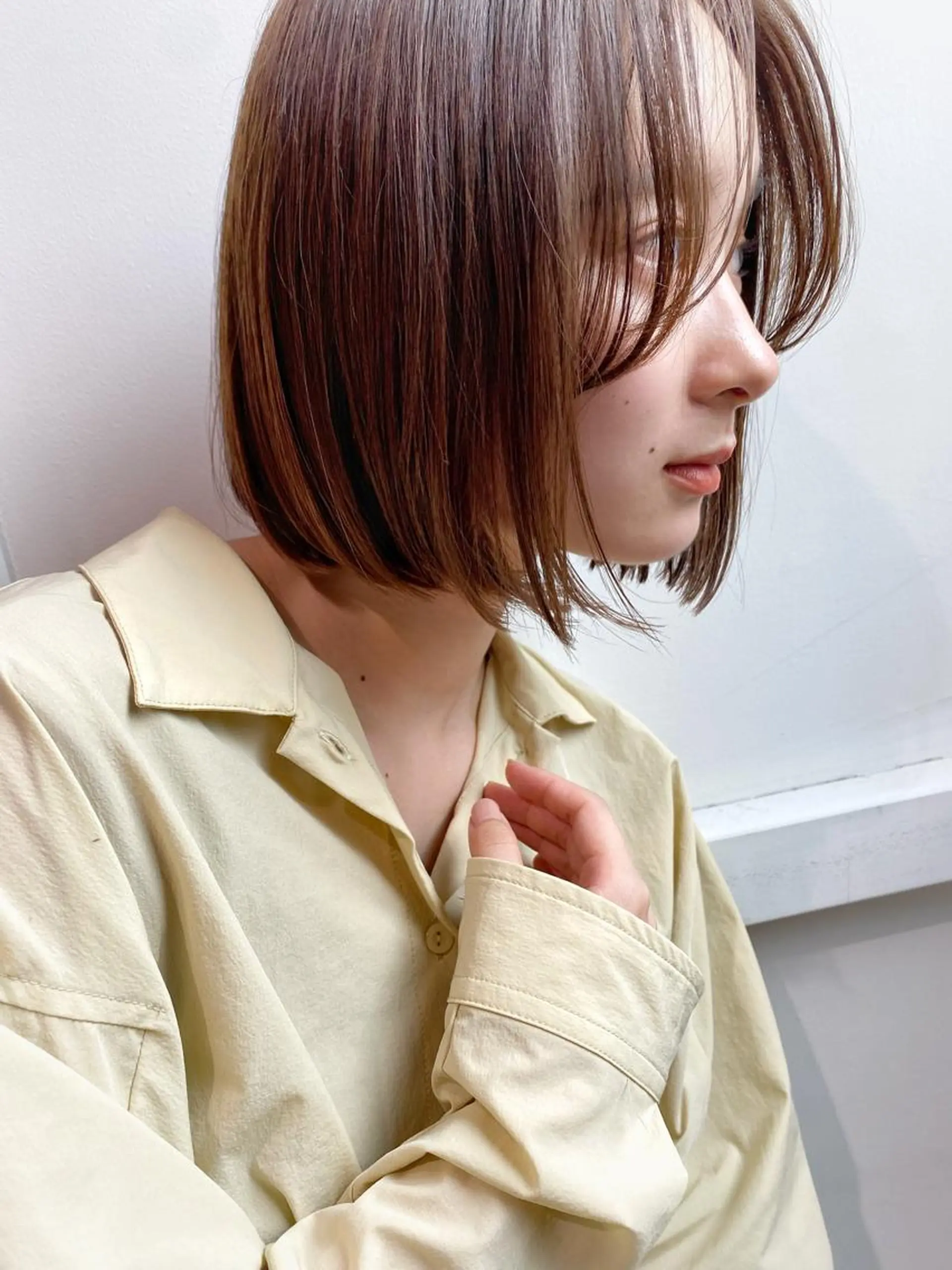 ショート カラー ワンレンボブ ボブ カット ヘアカラー トリートメント GO TODAY SHAiRE SALON Arc店所属・🉐メンズヘア特化 men's/ケンイチのヘアスタイル