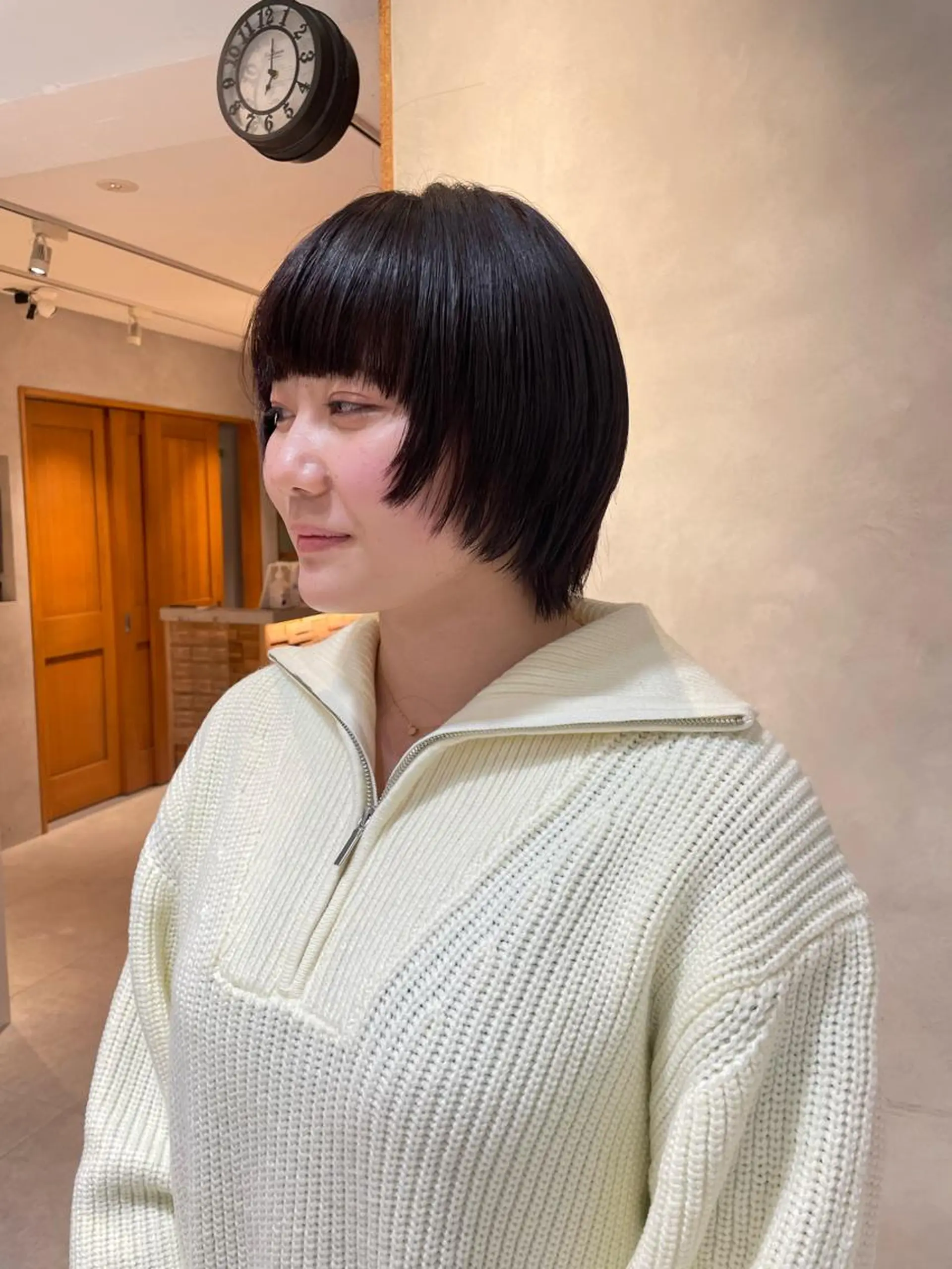 ショート カラー 顔周りカット 似合わせカット ショートヘア ワイドバング ウルフカット 若林 良のヘアスタイル