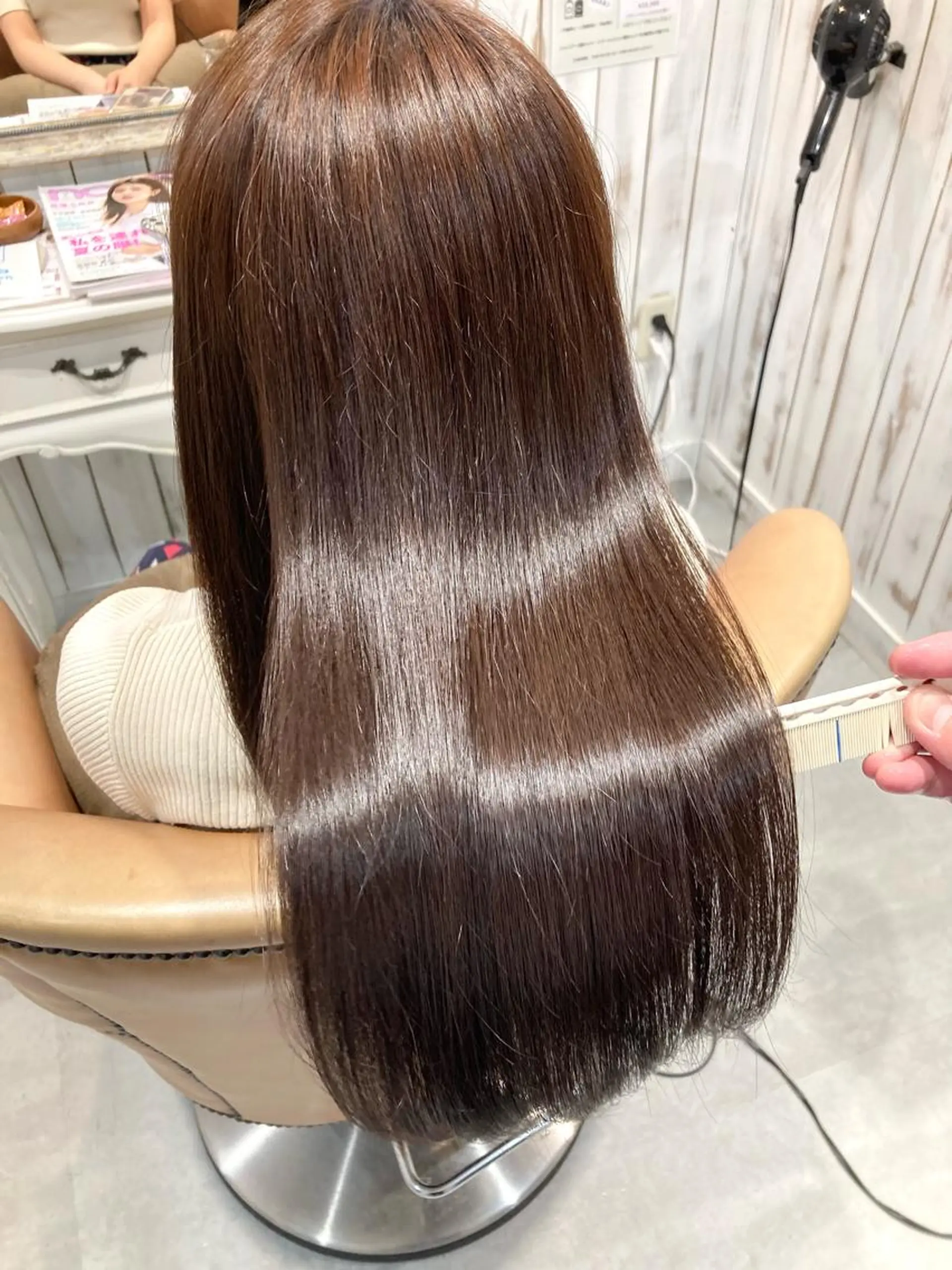 ロング 縮毛矯正 【ailes】品川 隆博のヘアスタイル