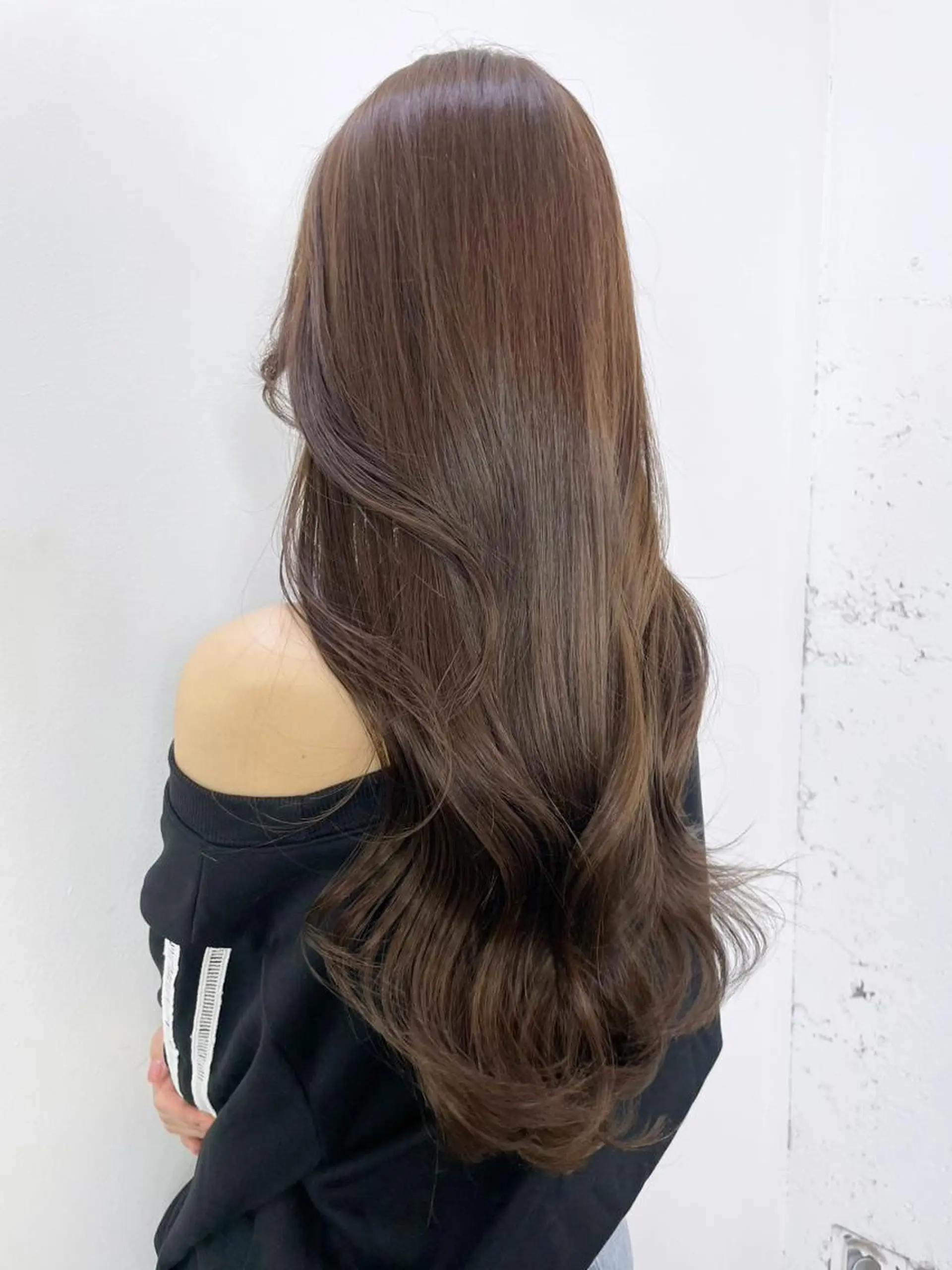 カラー セミロング くびれヘア 顔まわりレイヤー 顔周りカット 韓国風ヘア レイヤーカット カット ヘアカラー トリートメント ITbyALBUM 藤沢店のヘアスタイル