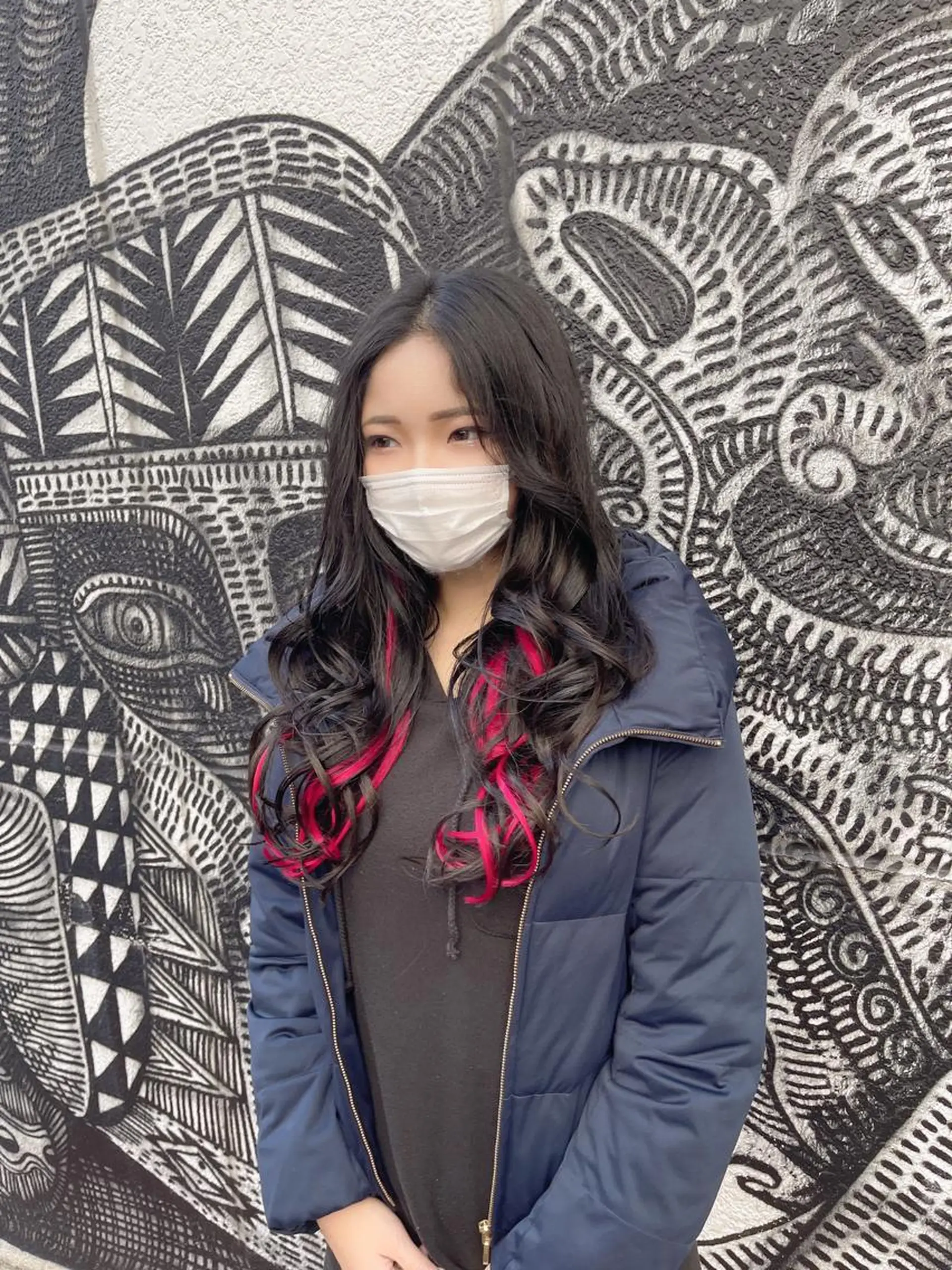 ロング カラー ヘアアレンジ アイブロウ 編み込みエクステ エクステ 🌈派手髪エクステ ブレイズ🌈ひろとのヘアスタイル