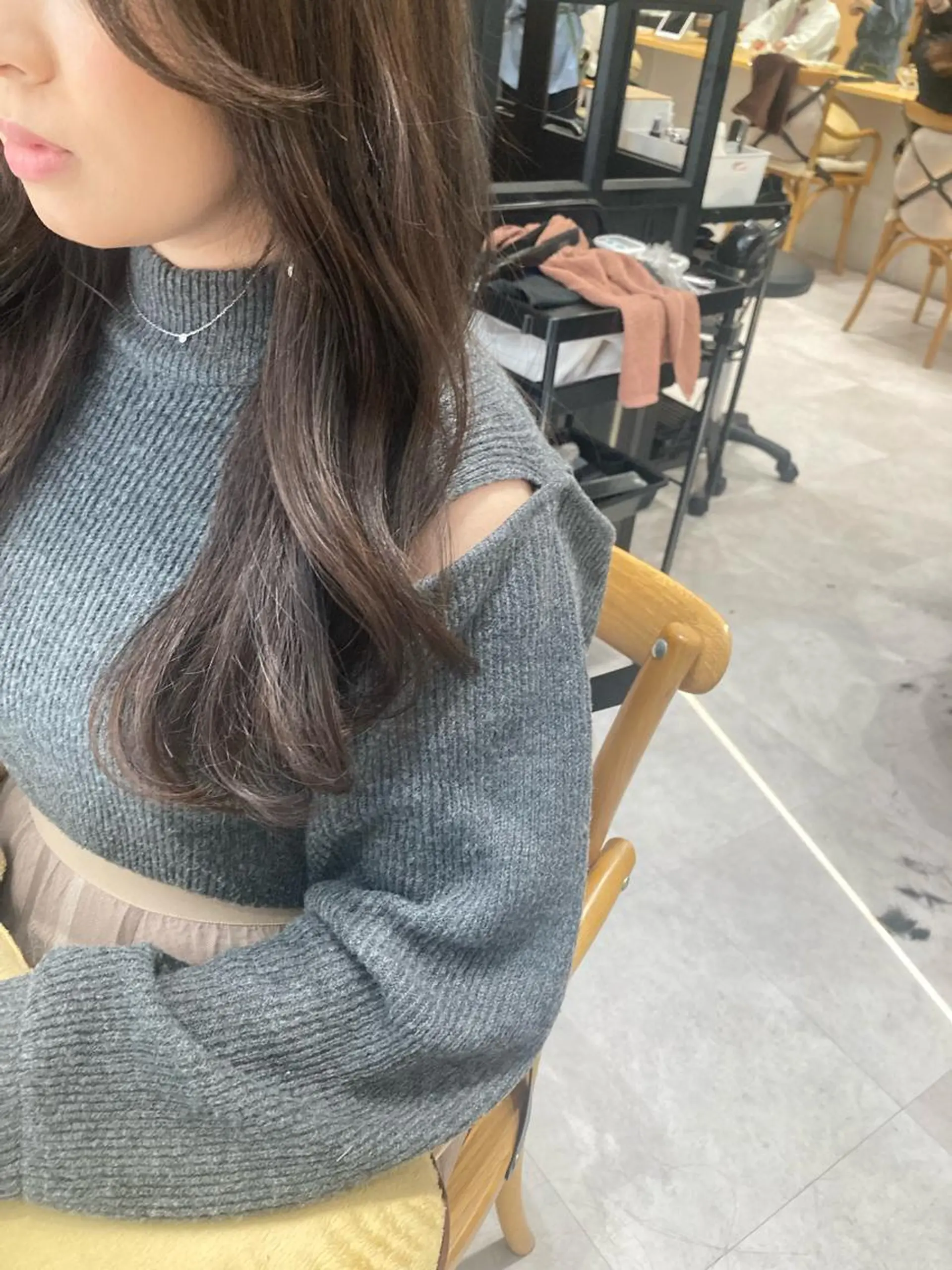 ロング ヘアカラー トリートメント ✨色持ちの良い艶 カラー✨蟹江真世のヘアスタイル