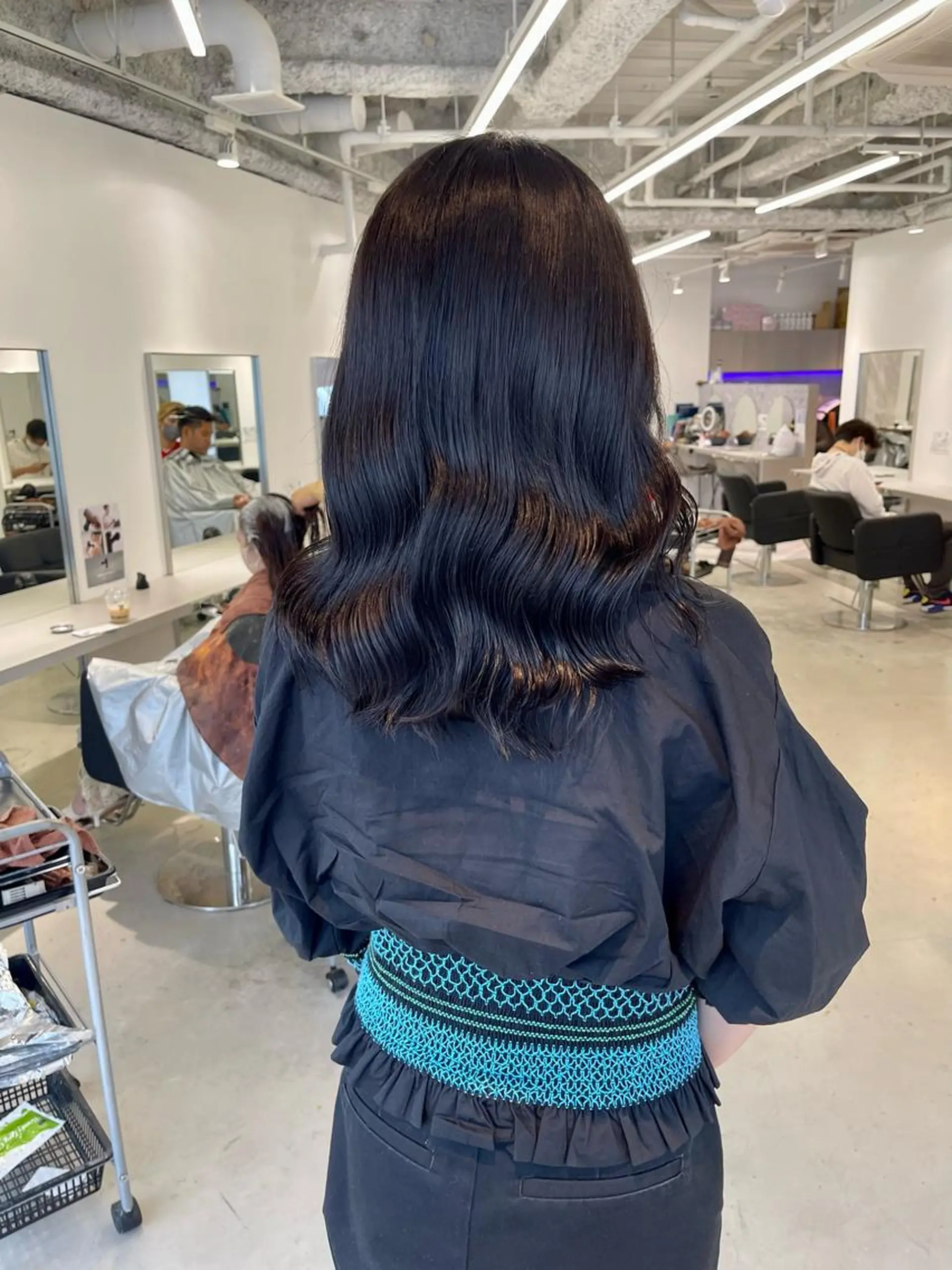 セミロング カラー 店長　MANAMI ／ブリーチ／骨格ボブのヘアスタイル