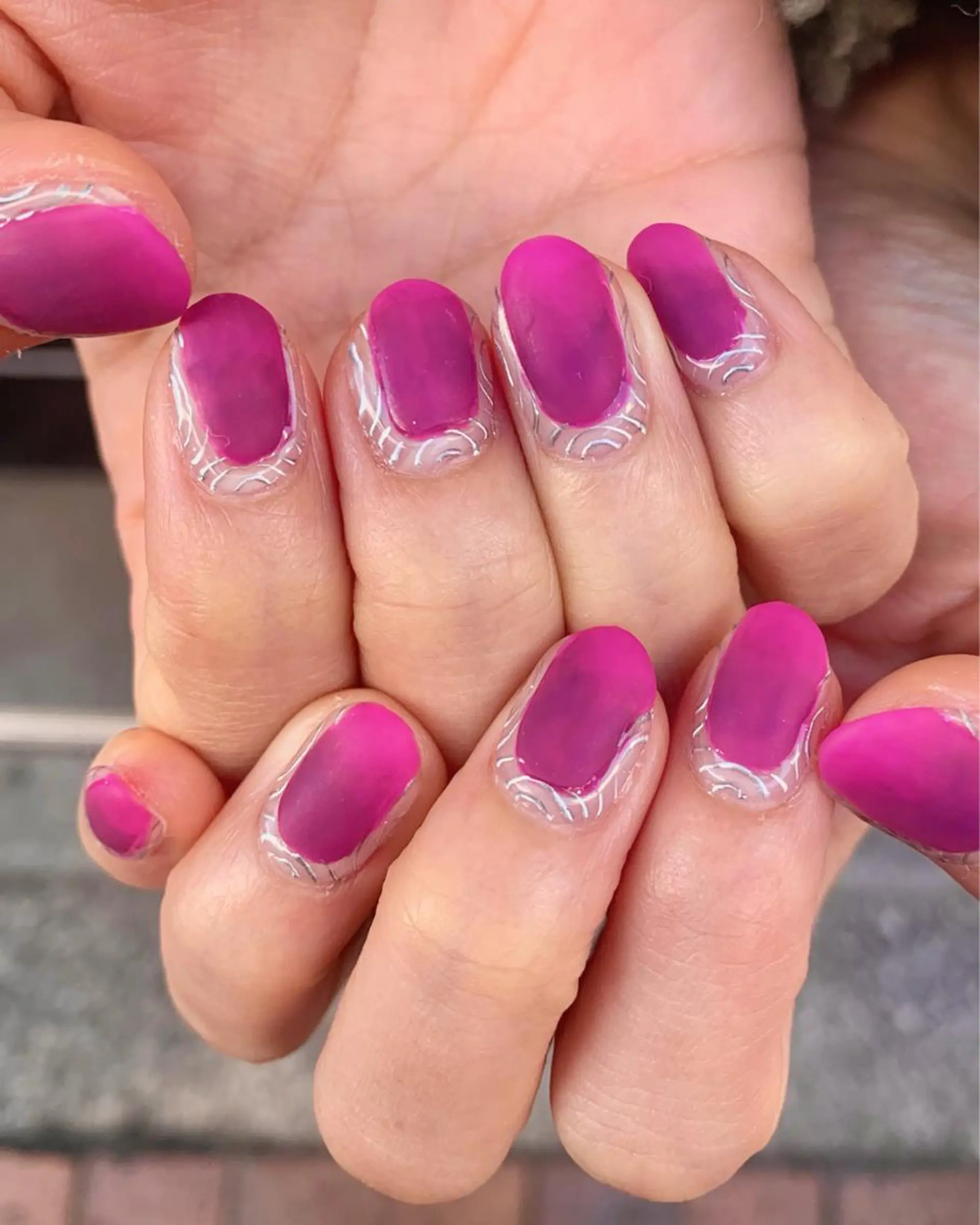 ネイル グラデーション ピンク ハンドネイル Kureha/ネイル トレンドヘアのマツエク・マツパデザイン