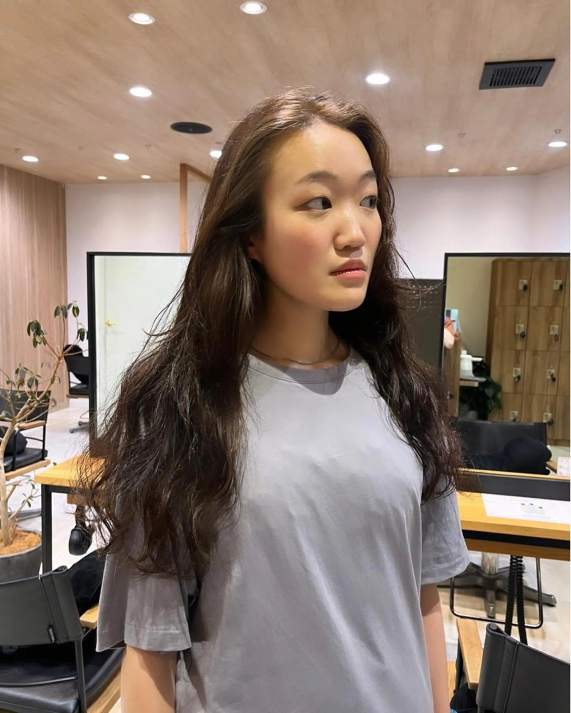 ロング パーマ 産休中です 艶カラー♡オカのヘアスタイル