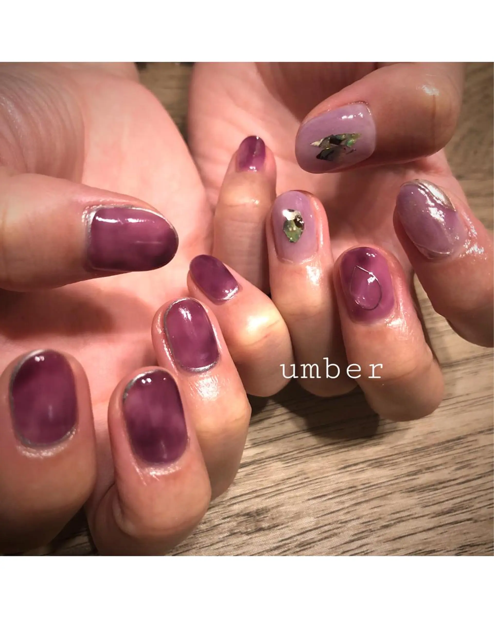 ネイル クリアネイル フットネイル フレンチネイル マグネットネイル メンズネイル ハンドネイル umber 三茶1分のネイルデザイン