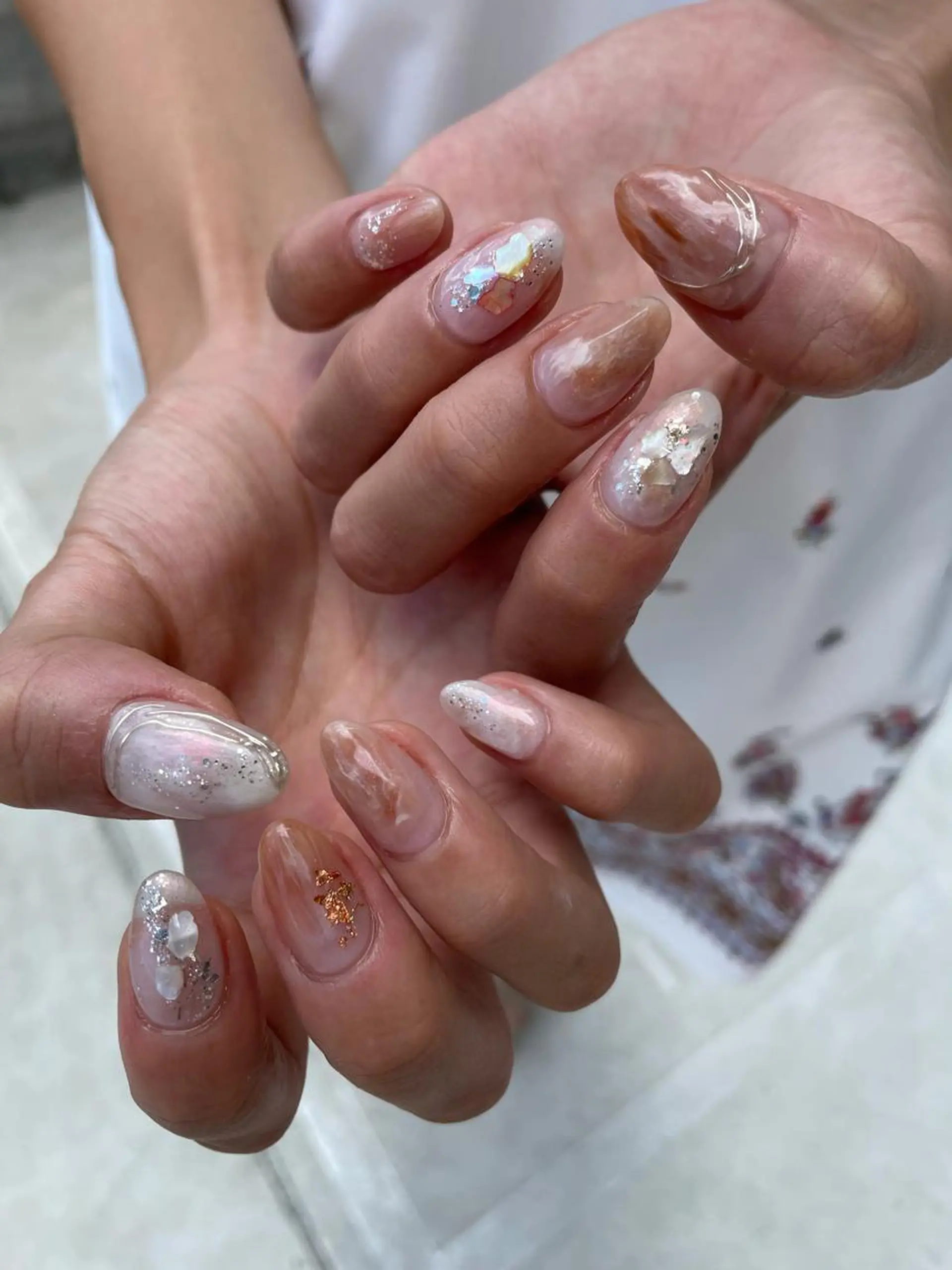 ロング カラー ヘアアレンジ キッズ ネイル マツエク・マツパ 福田 加奈のネイルデザイン