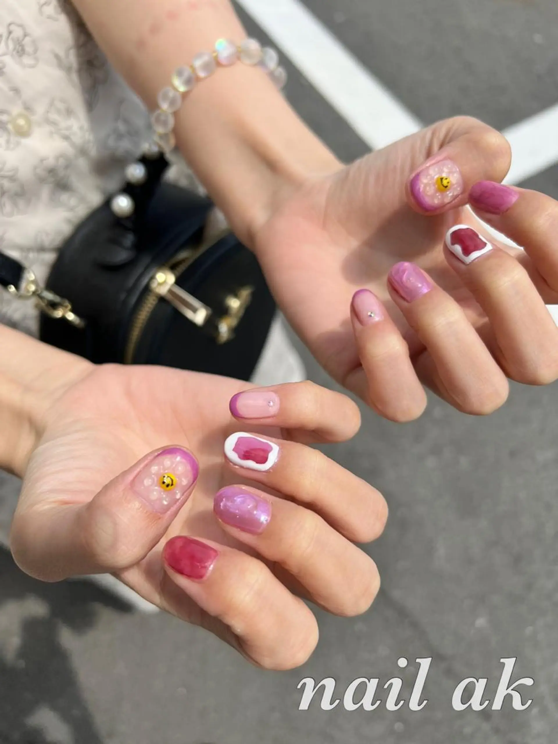 ネイル ニュアンスネイル ハンドネイル ak nail .のネイルデザイン