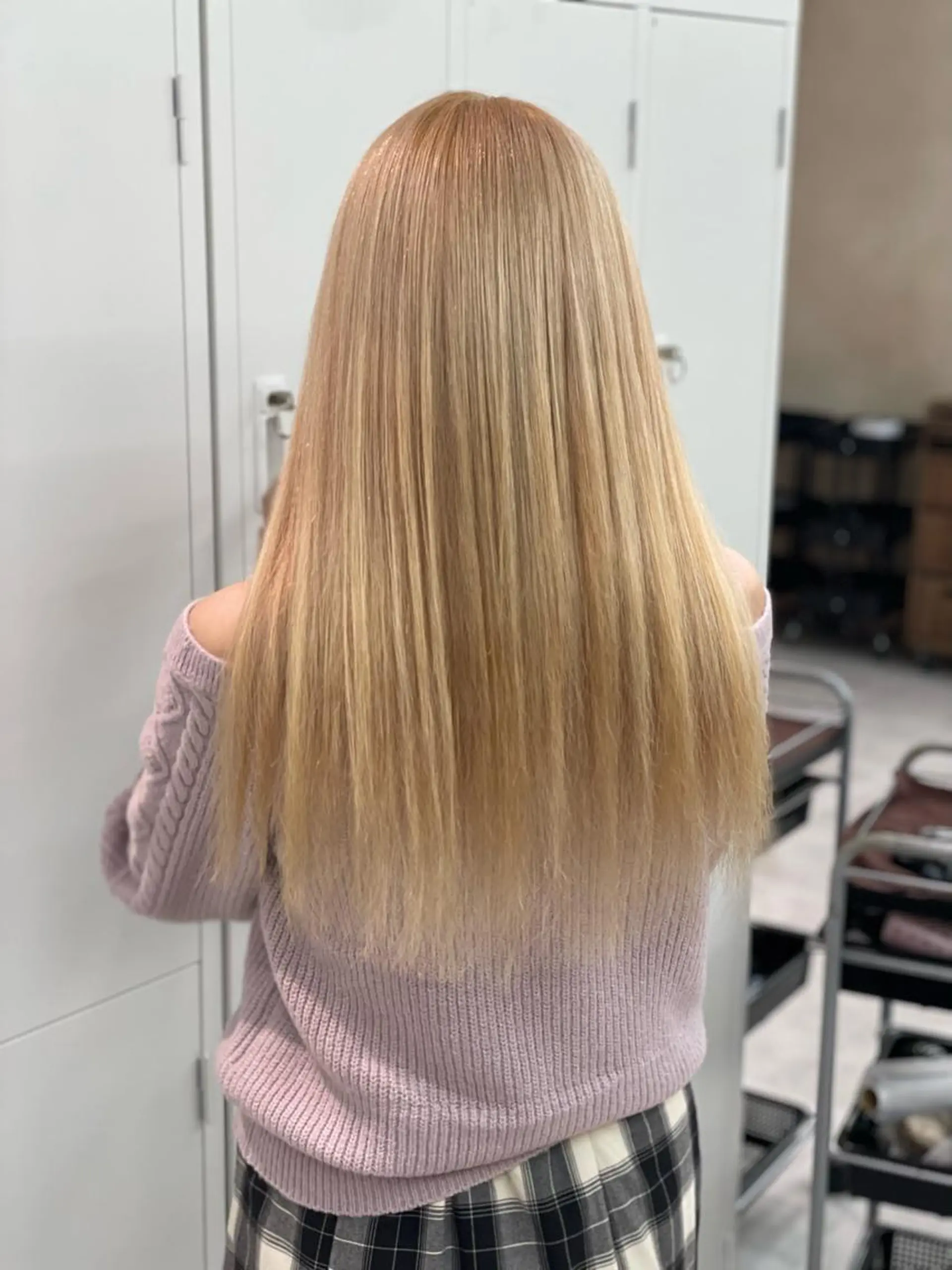 ロング カラー ショーヤ/ブリーチ /エクステのヘアスタイル