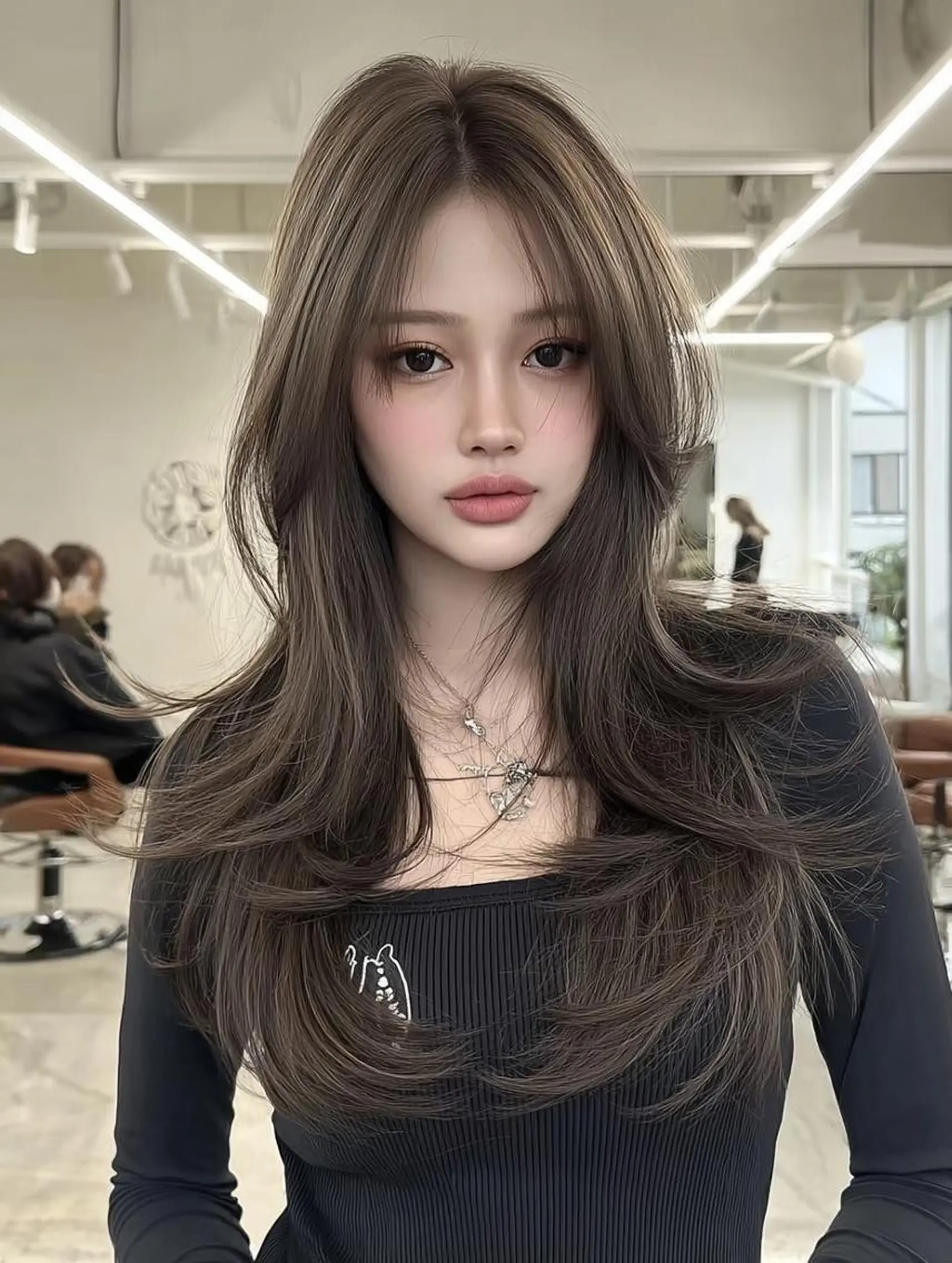 ロング カット ヘアカラー 酸性ストレート/ 髪質改善/イソヤトモのヘアスタイル